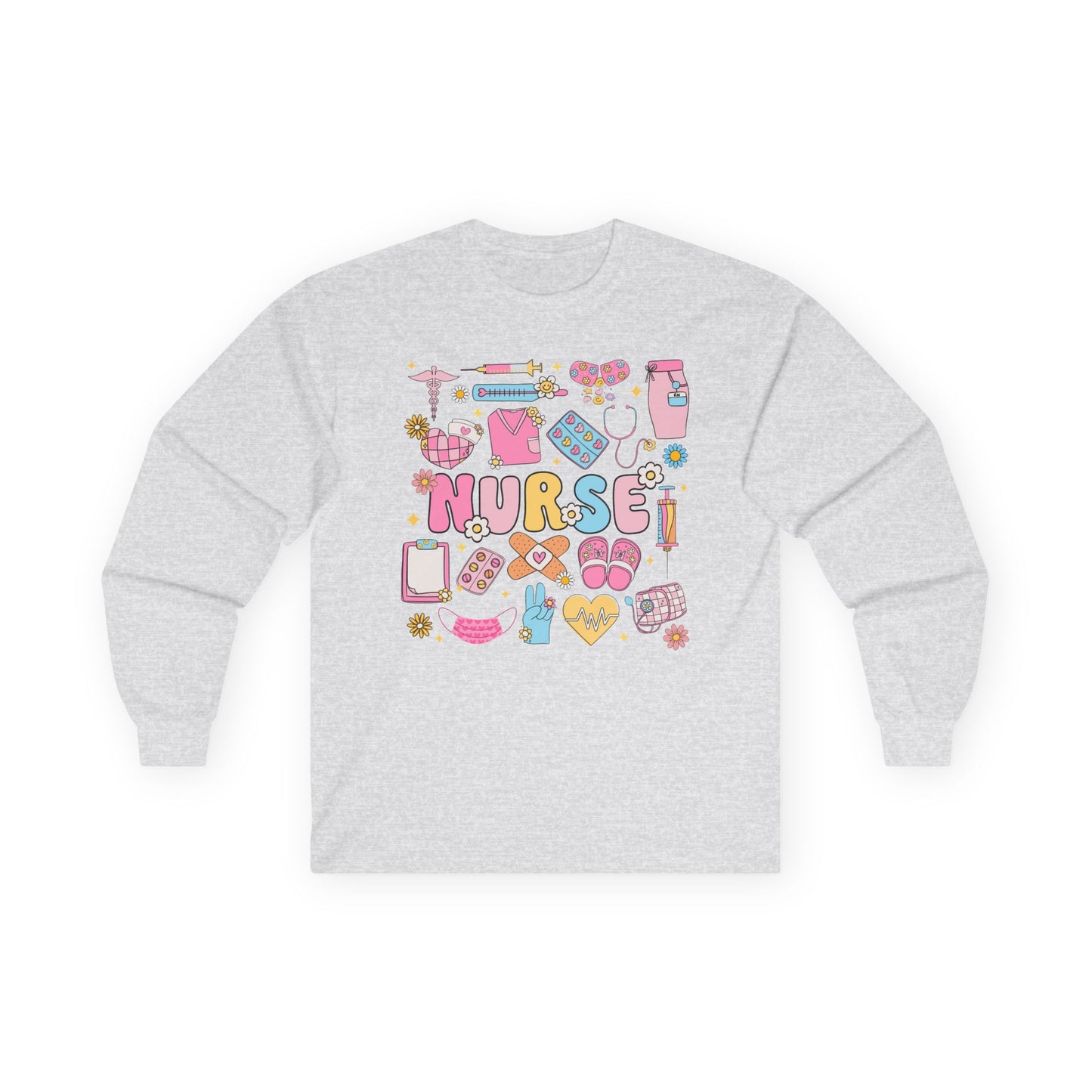 Nurse Themed Long Sleeve Tee