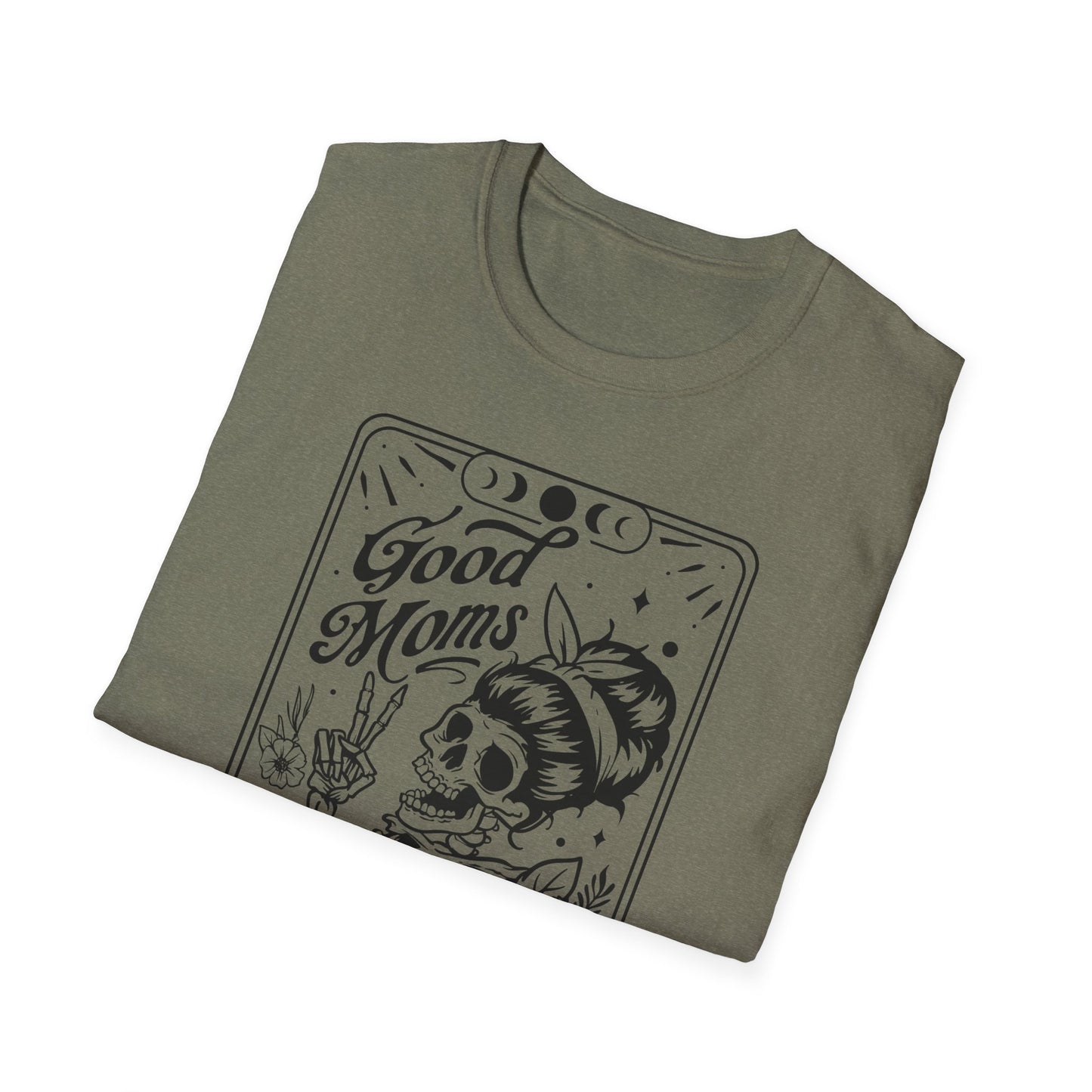 Good moms say bad words tarot card Unisex sizing Softstyle T-Shirt