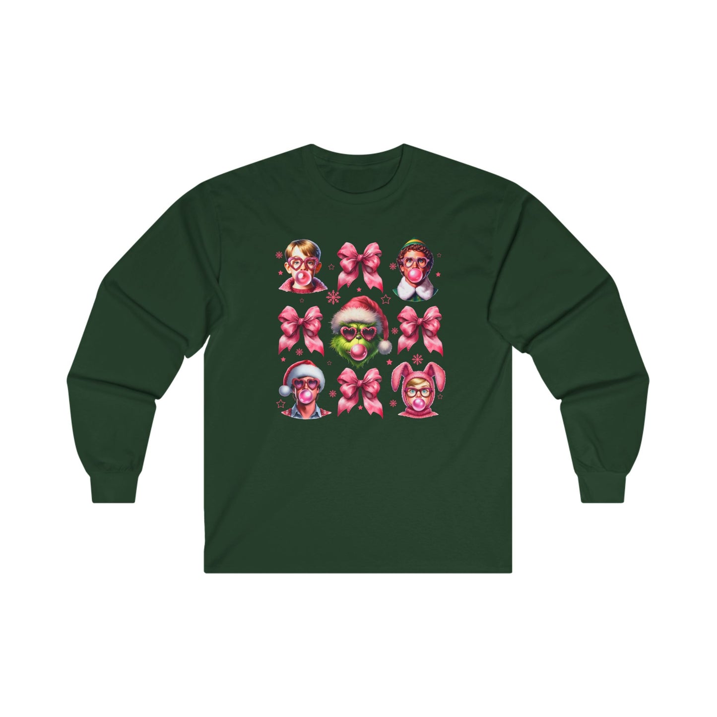 Pink Coquette Christmas Long Sleeve Tee
