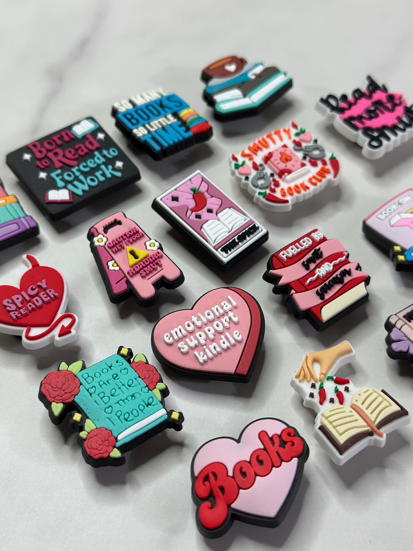 Book-Themed Charms for Crocs, Accessories for Book Lovers, bookish, smut readers Croc compatible shoe charms