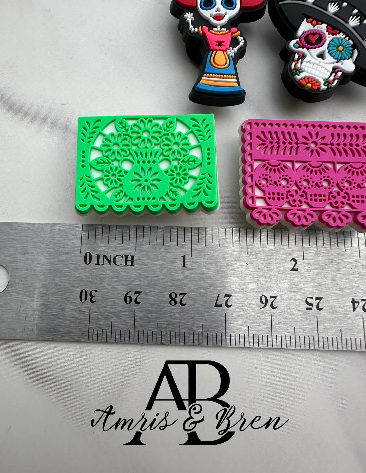 Day of the Dead Croc compatible Charms | Dia de los Muertos Croc Accessories | Festive Shoe Charms