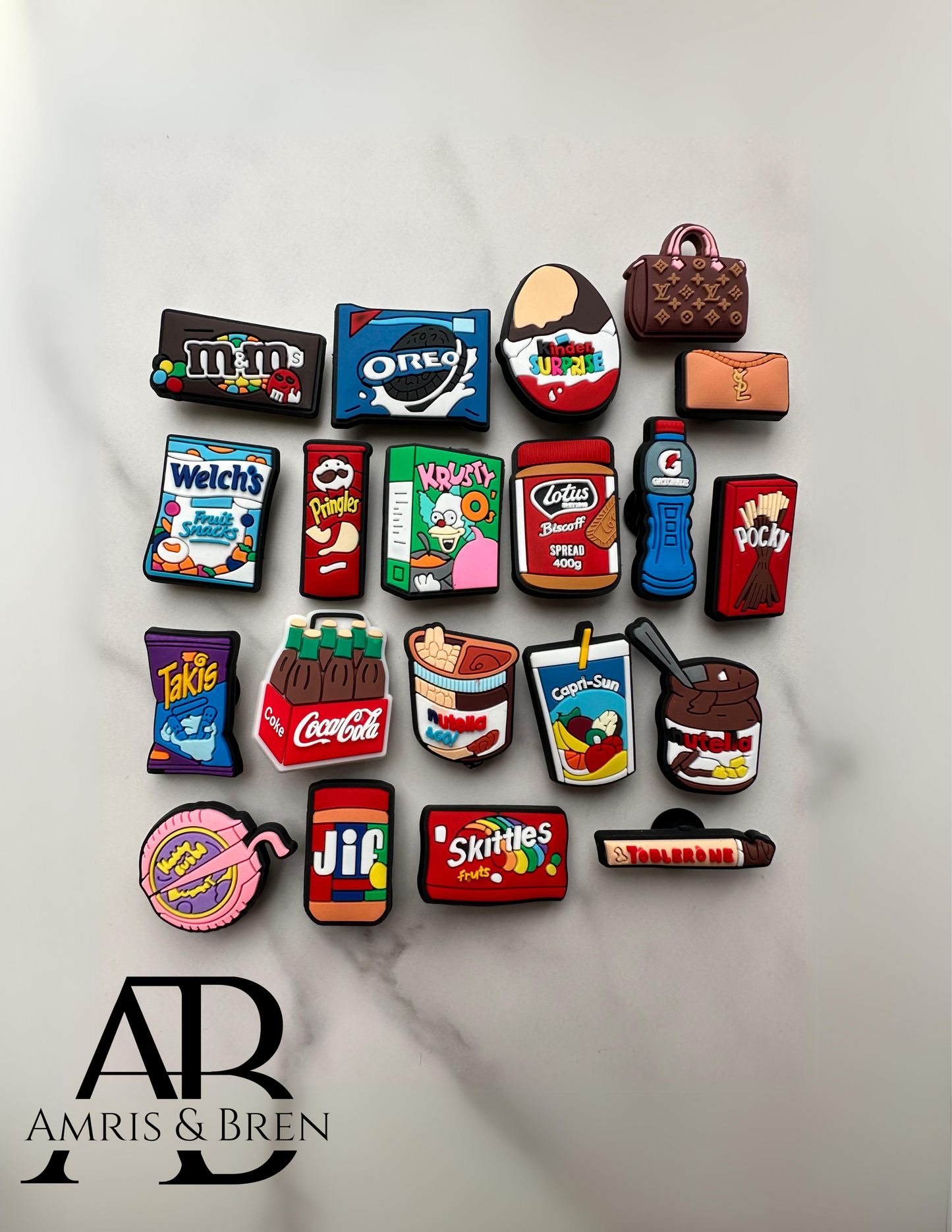 Croc compatible snack themed shoe charms, food charms from Crocs