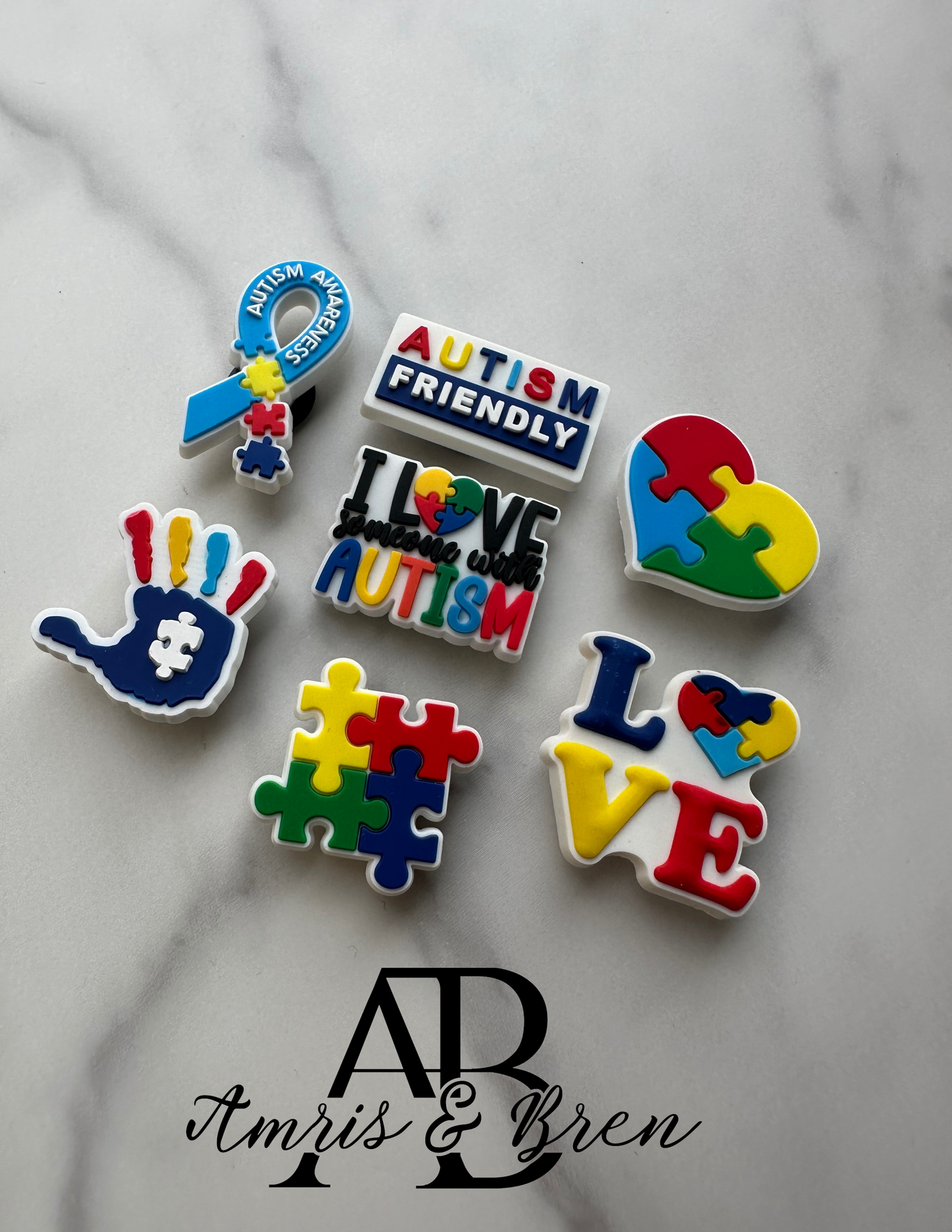 Autism Awareness Croc compatible Charms | Colorful Puzzle Piece Shoe Accessories | Support & Advocacy