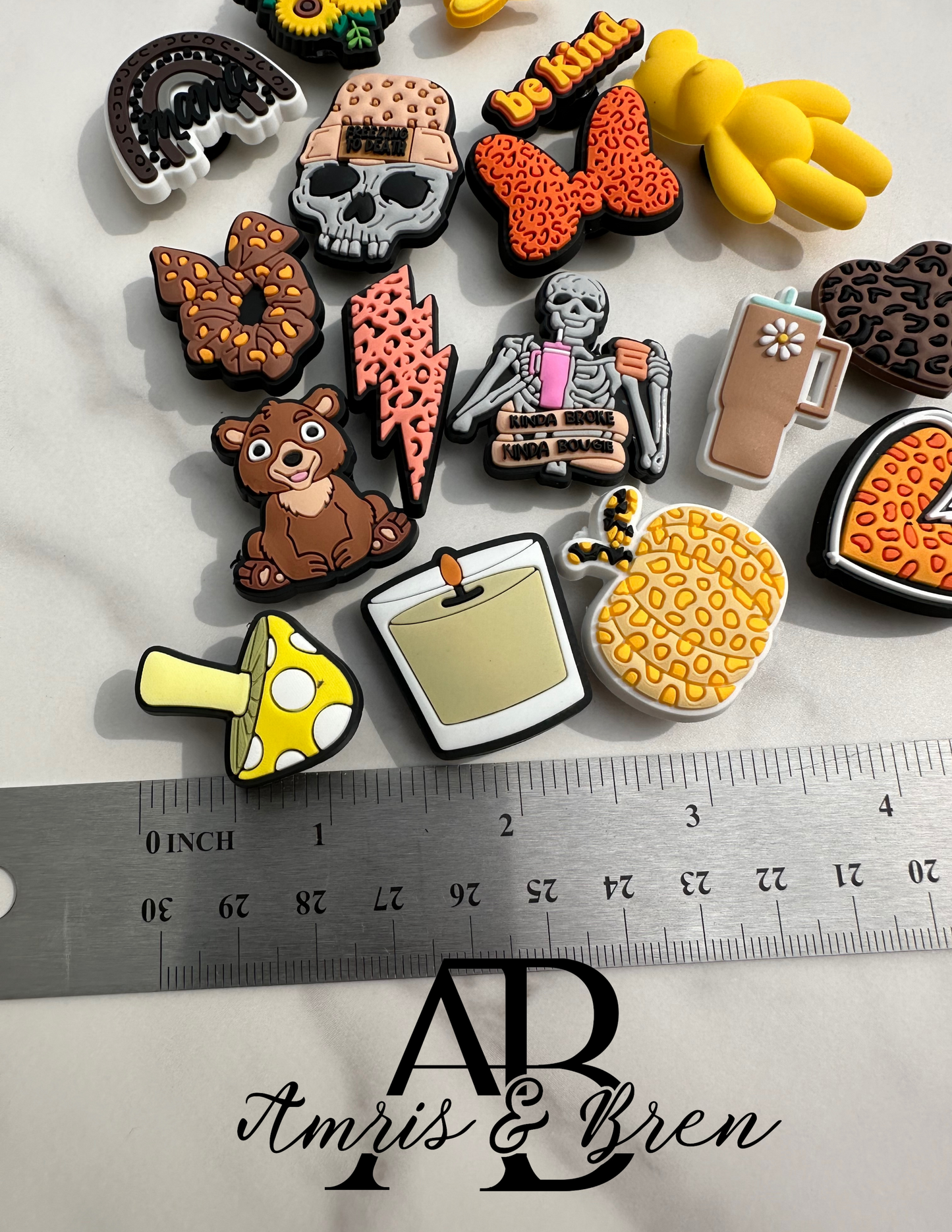Autumn-Inspired Croc compatible Charms | Fall-Colored Shoe Accessories | Seasonal Fashion