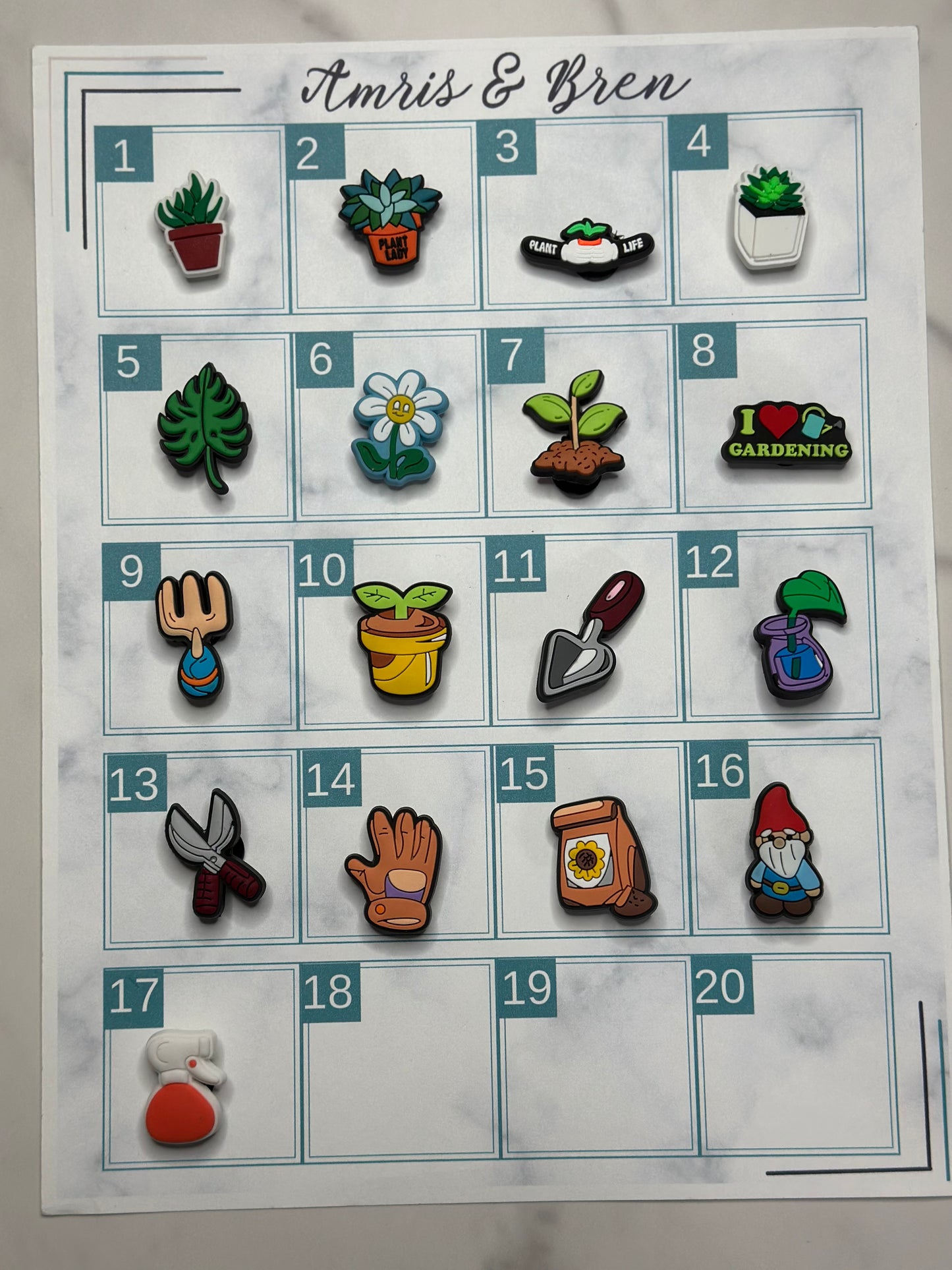 Plant lover charms for Crocs, Gardening Croc compatible shoe charms, Plant charms