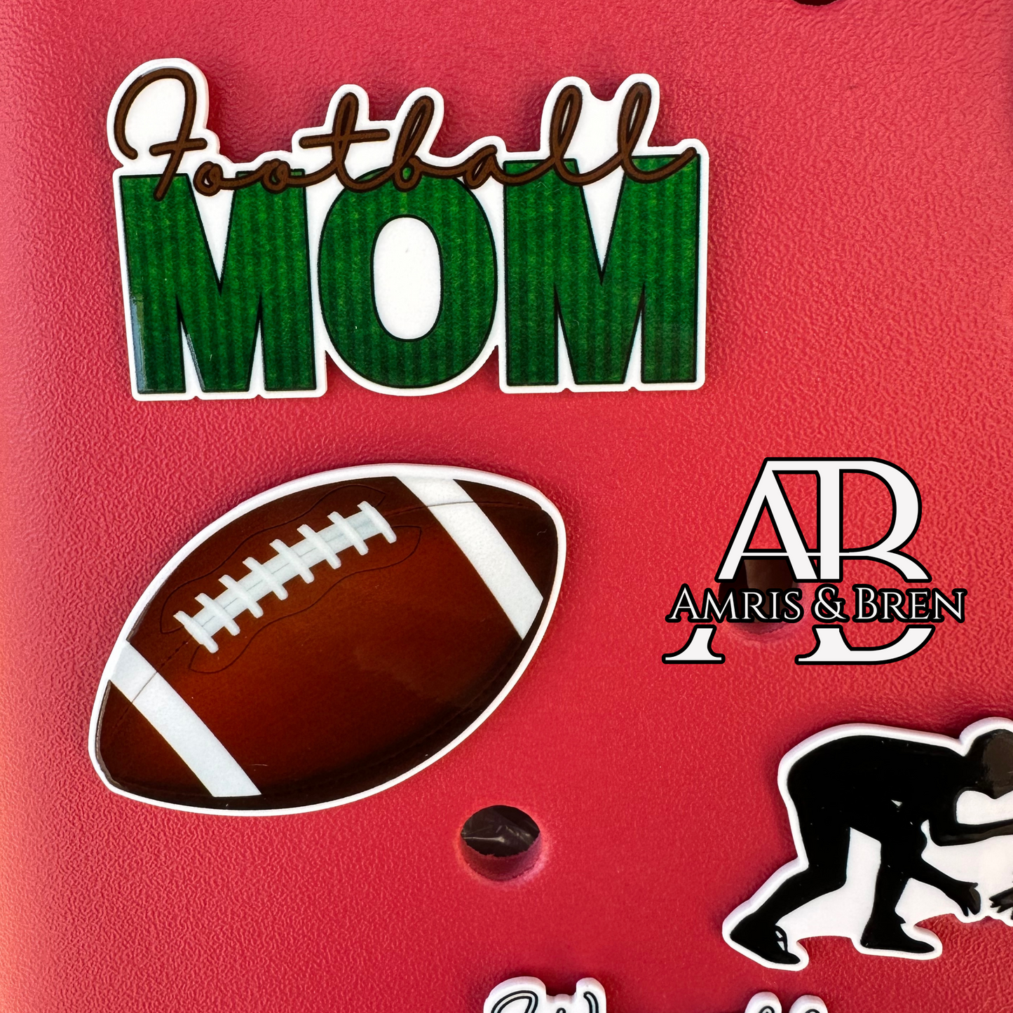 Sports themed charms for Bogg bags, Bogg compatible football mom, wrestling mom, volleyball mom, baseball mom