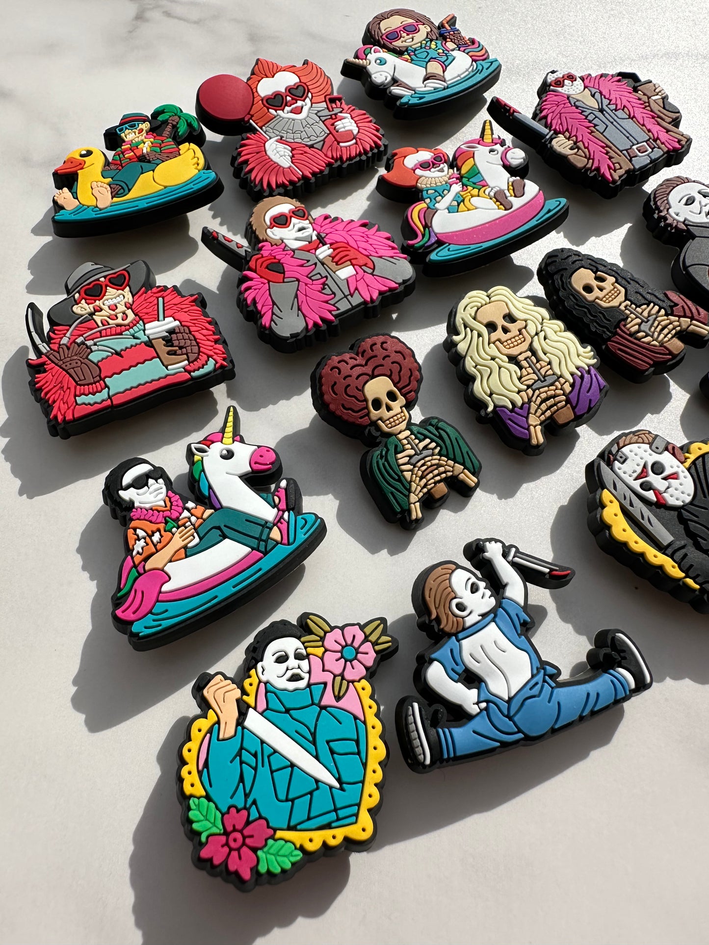 Boujee Horror Movie Themed Croc Charms - Spooky Chic Accessories for Your Crocs