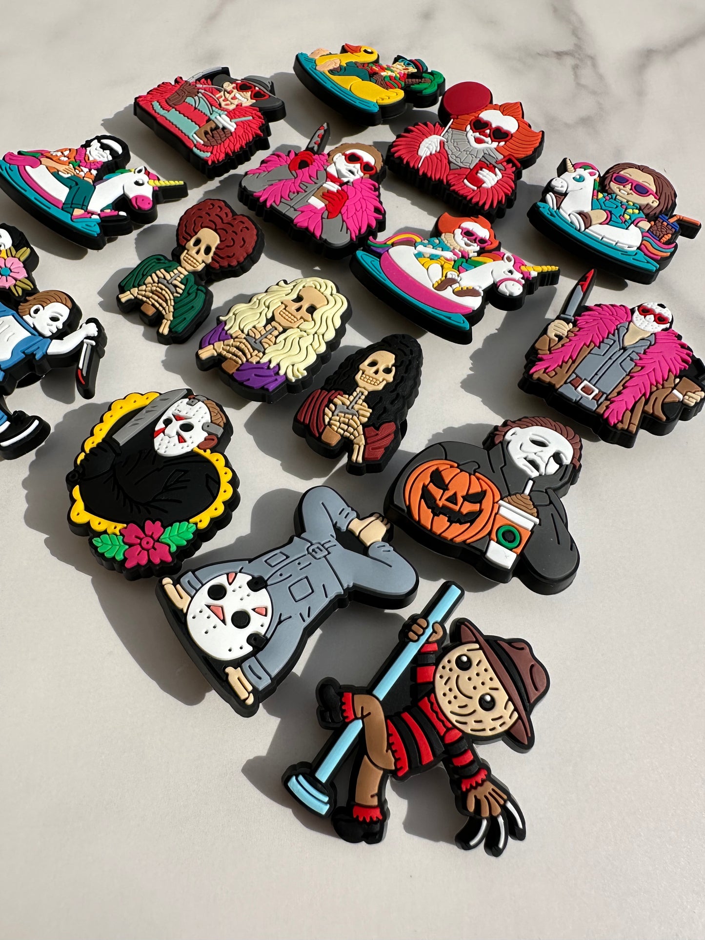 Boujee Horror Movie Themed Croc Charms - Spooky Chic Accessories for Your Crocs