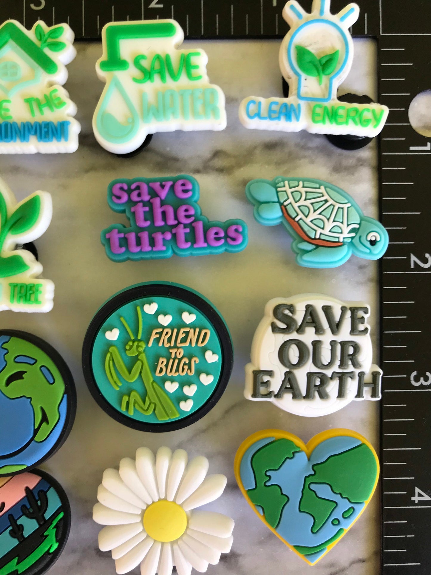 New trending save our earth shoe charms, environment friendly shoe charms, save the turtles croc compatible shoe charms, earth charms