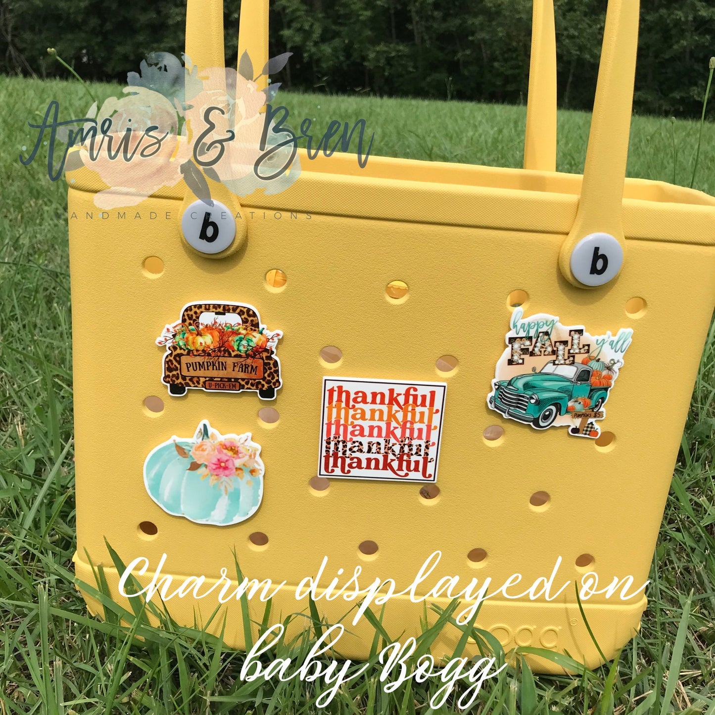 NEW fall themed bogg compatible purse charms, cute charms for bogg bags, charms that fit in baby bogg and original bogg bags