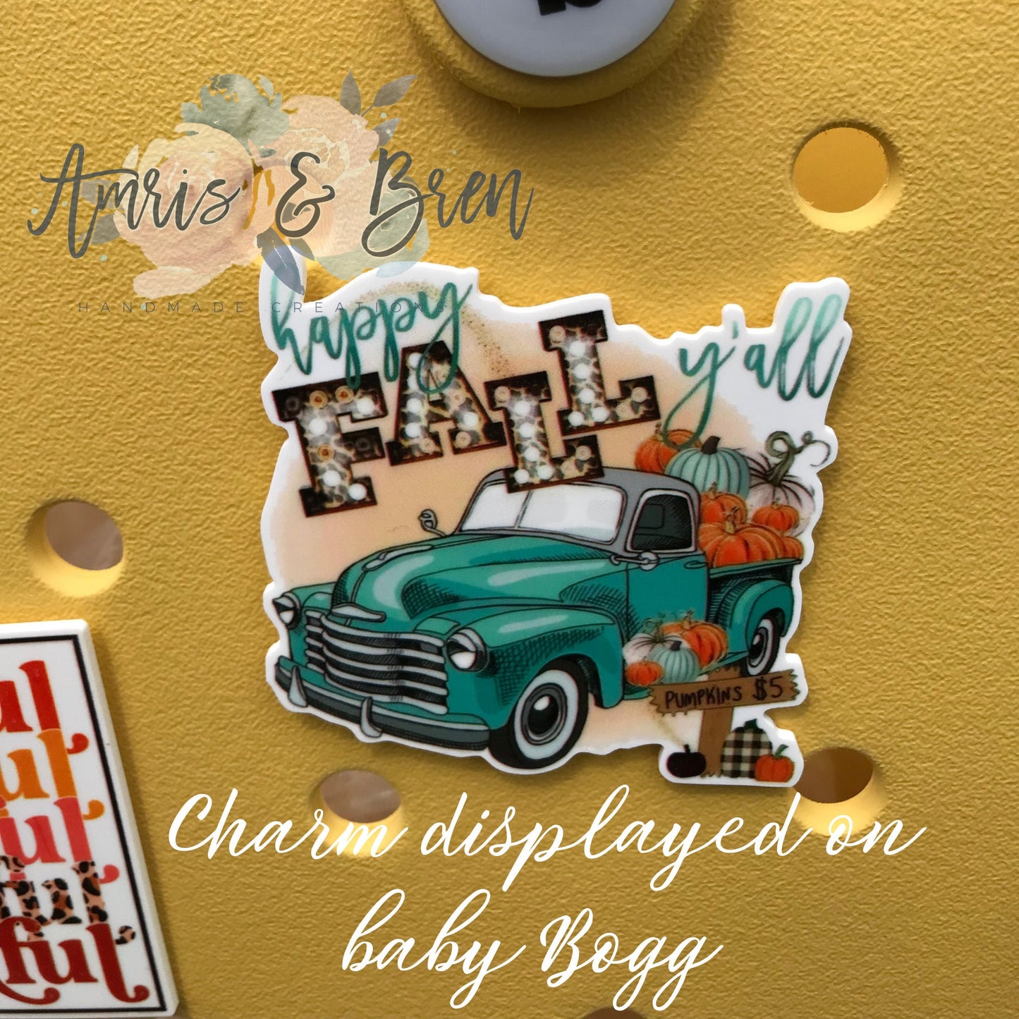 NEW fall themed bogg compatible purse charms, cute charms for bogg bags, charms that fit in baby bogg and original bogg bags
