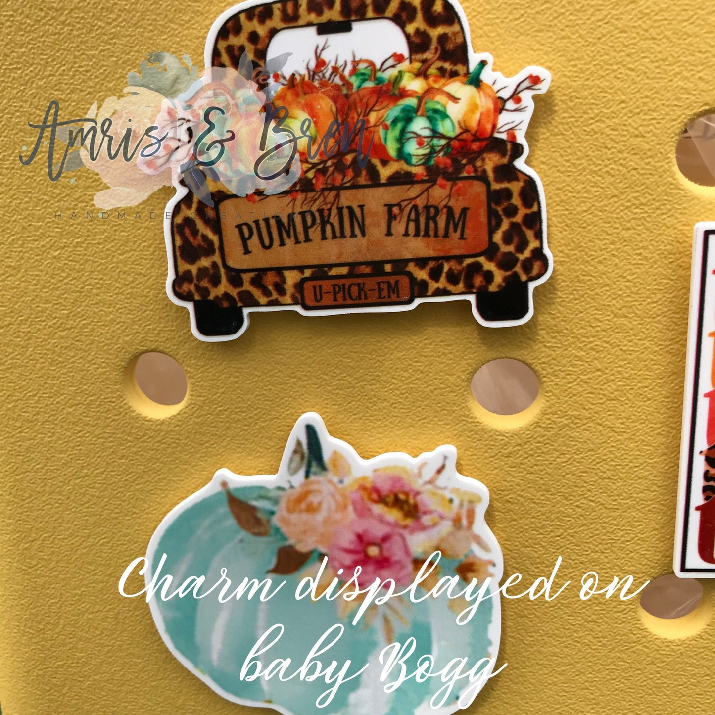 NEW fall themed bogg compatible purse charms, cute charms for bogg bags, charms that fit in baby bogg and original bogg bags
