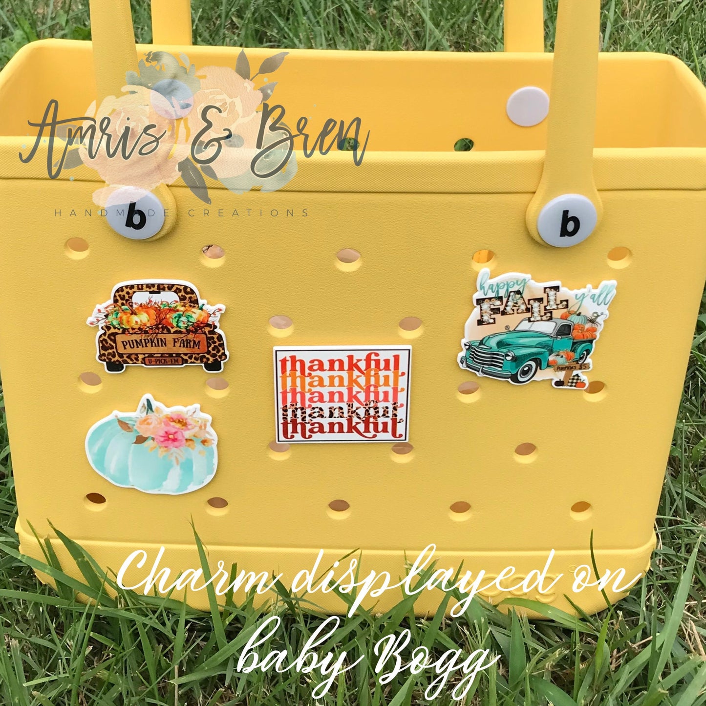 NEW fall themed bogg compatible purse charms, cute charms for bogg bags, charms that fit in baby bogg and original bogg bags