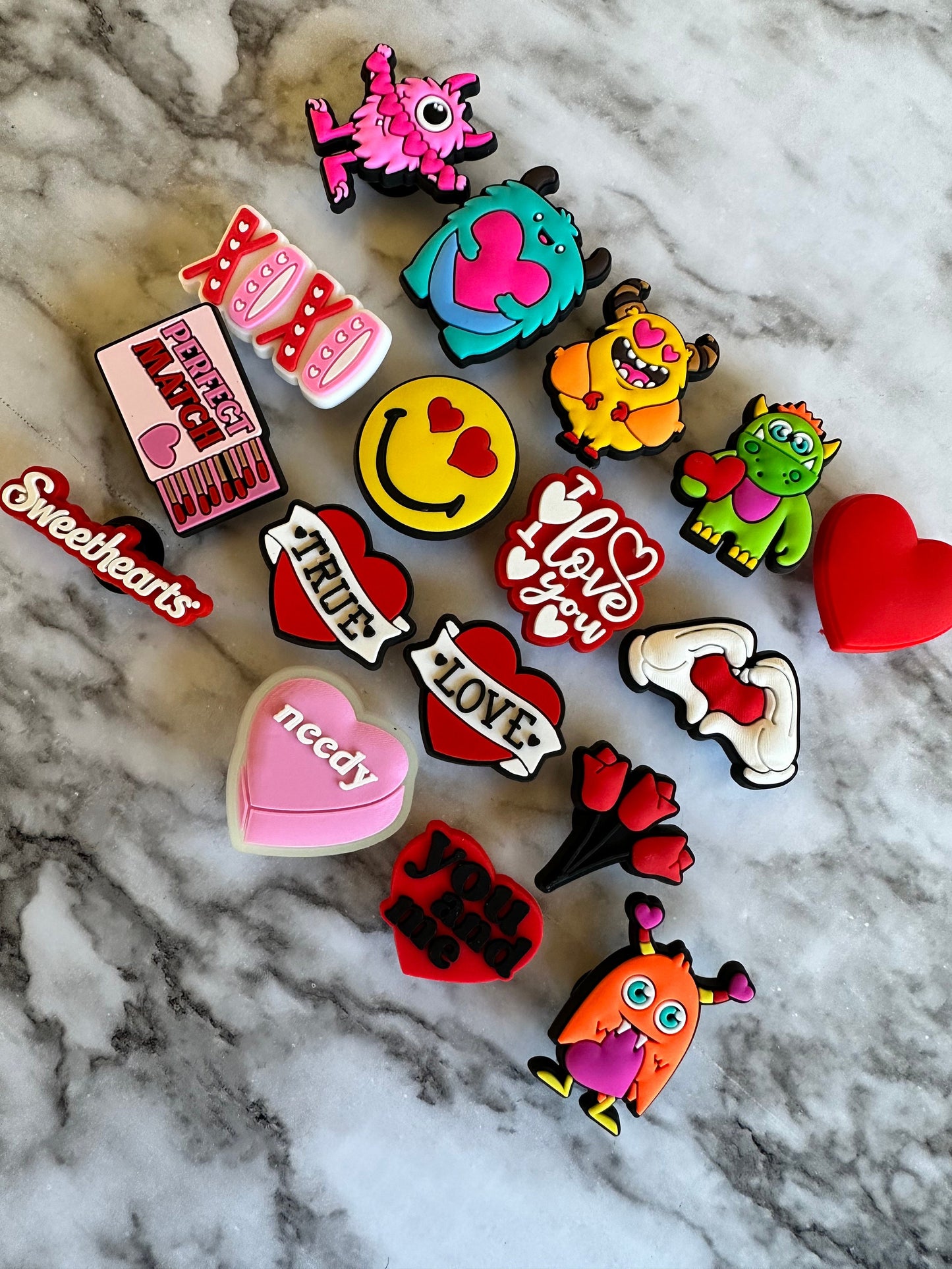 Croc compatible Valentine’s Day shoe charms, love charms for your crocs, unisex shoe charms , Valentine’s Day charms