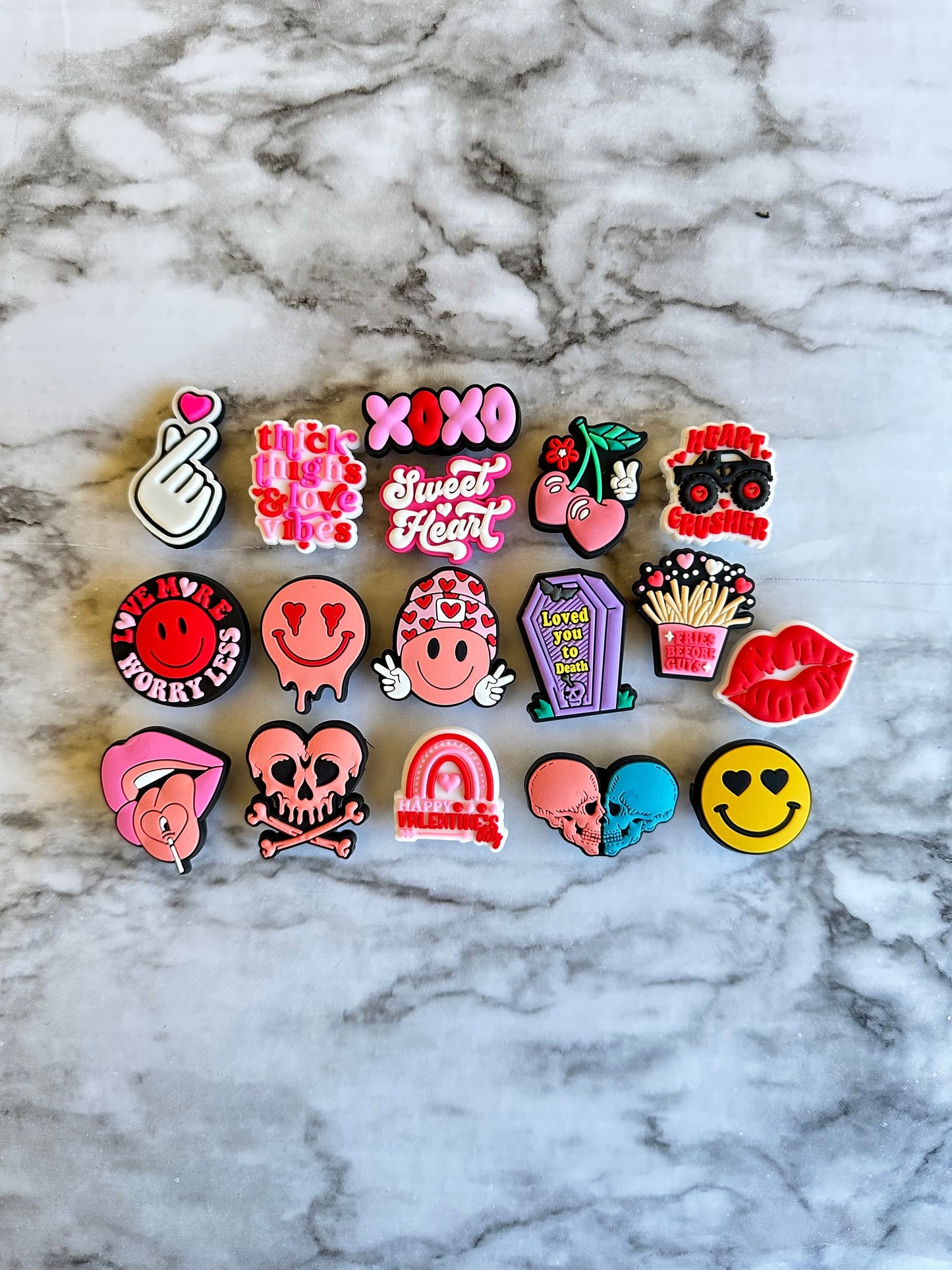 croc compatible heart shoe charms, love themed charms for your crocs, Valentine's day shoe charms, Valentines day gift, engagement gift