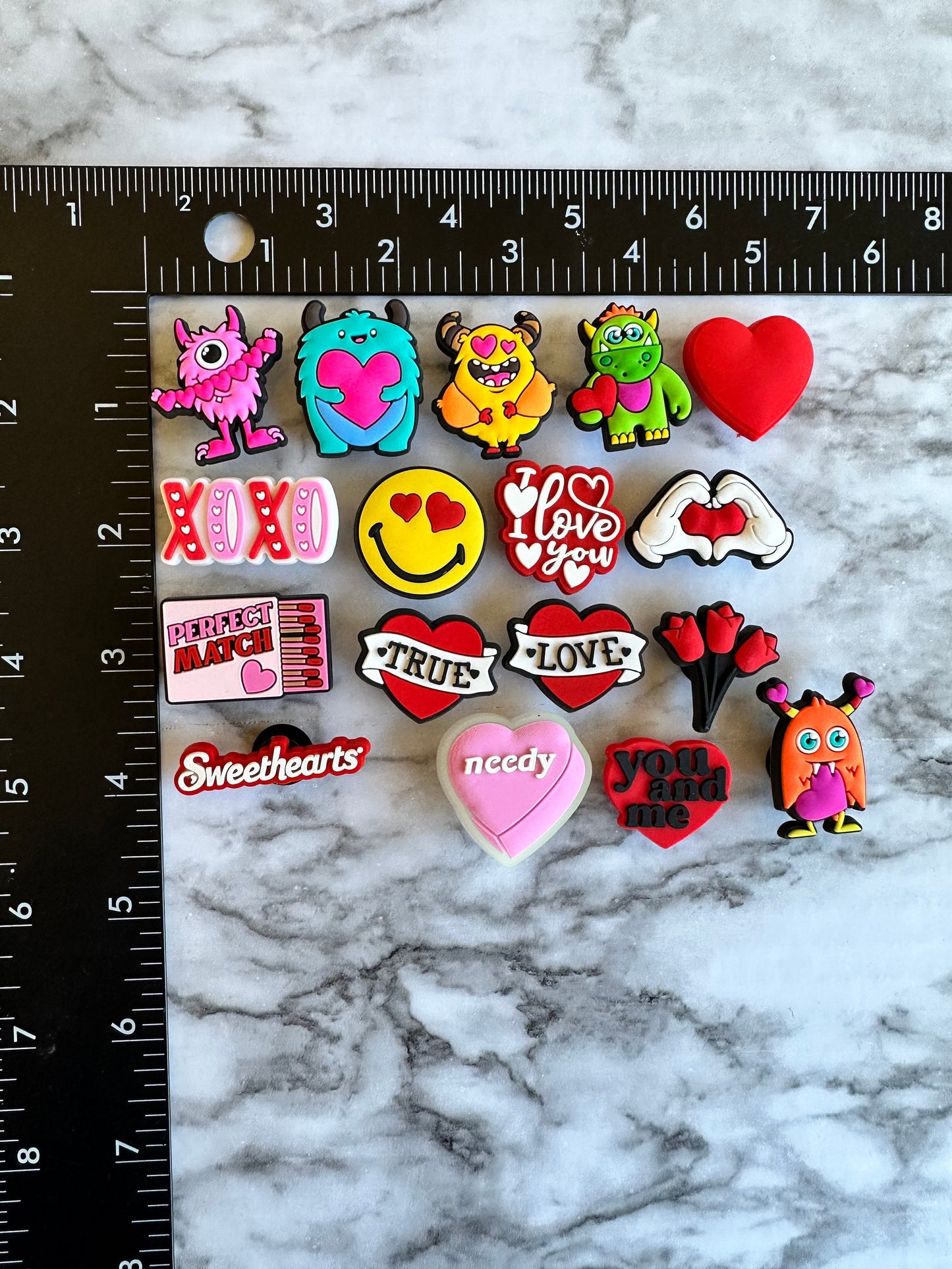 Croc compatible Valentine’s Day shoe charms, love charms for your crocs, unisex shoe charms , Valentine’s Day charms