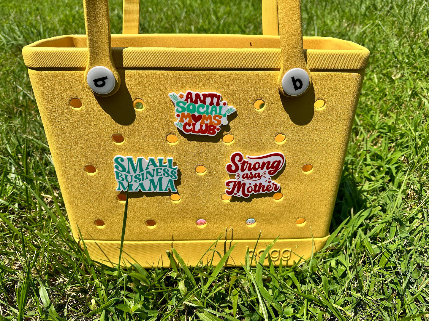small business mama purse charms for your Bogg bag, anti social mom club baby Bogg bag compatible hard acrylic purse charms