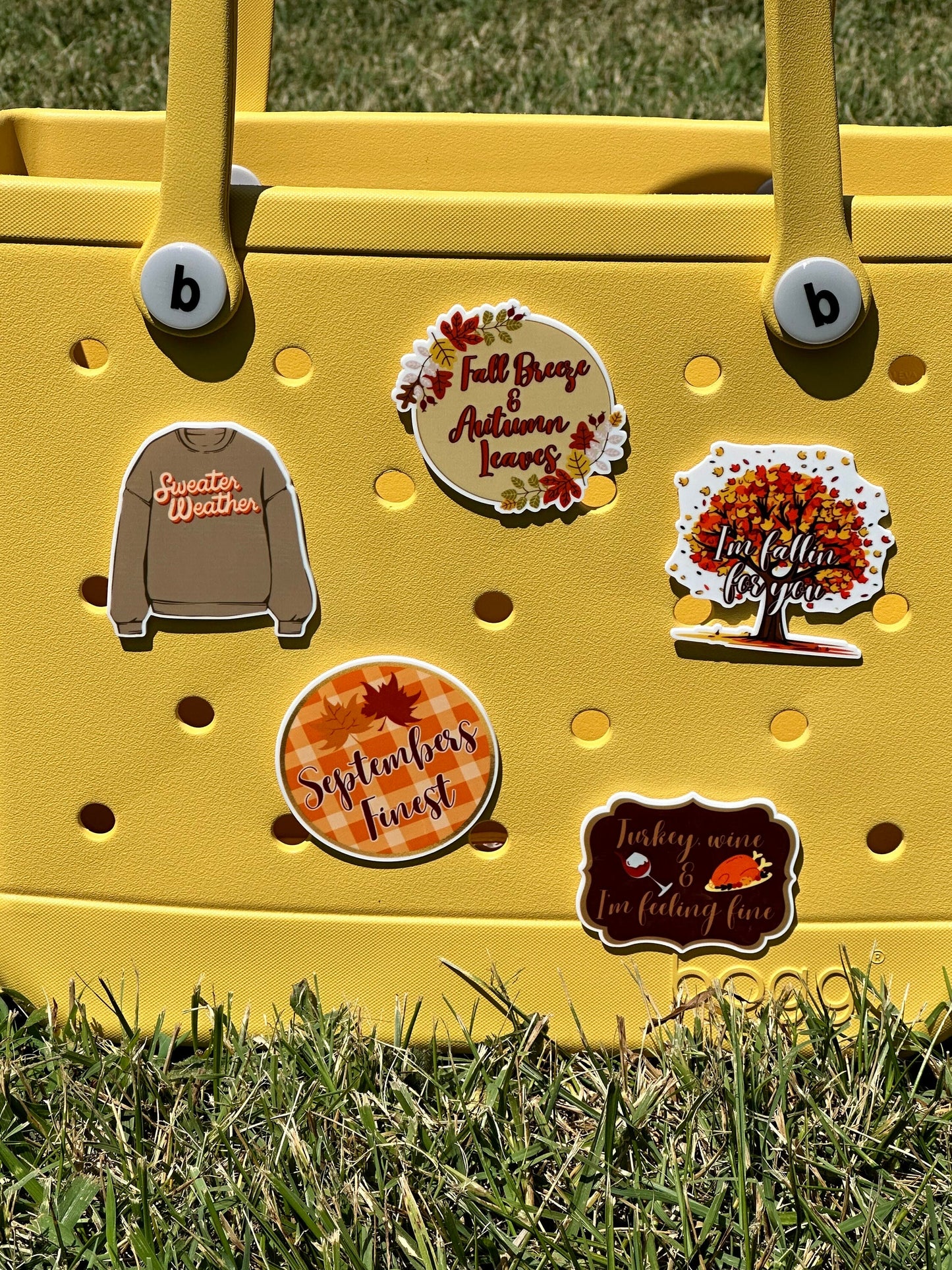 NEW fall themed bogg compatible purse charms, cute charms for bogg bags, charms that fit in baby bogg and original bogg bags