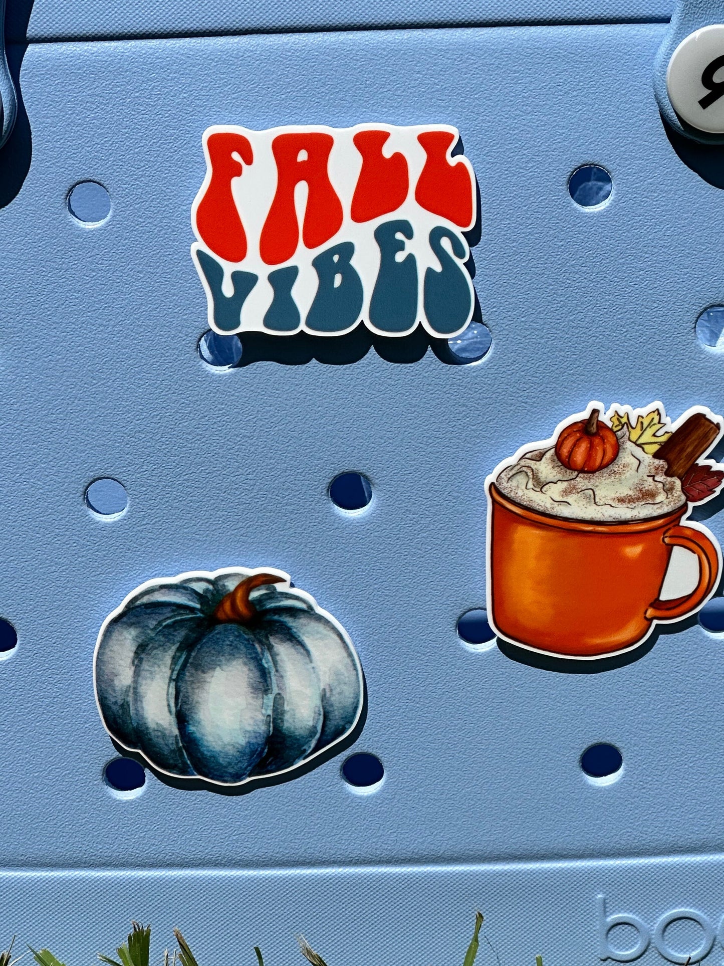 NEW fall VIBES themed bogg compatible purse charms, cute charms for bogg bags, charms that fit in baby bogg and original bogg bags