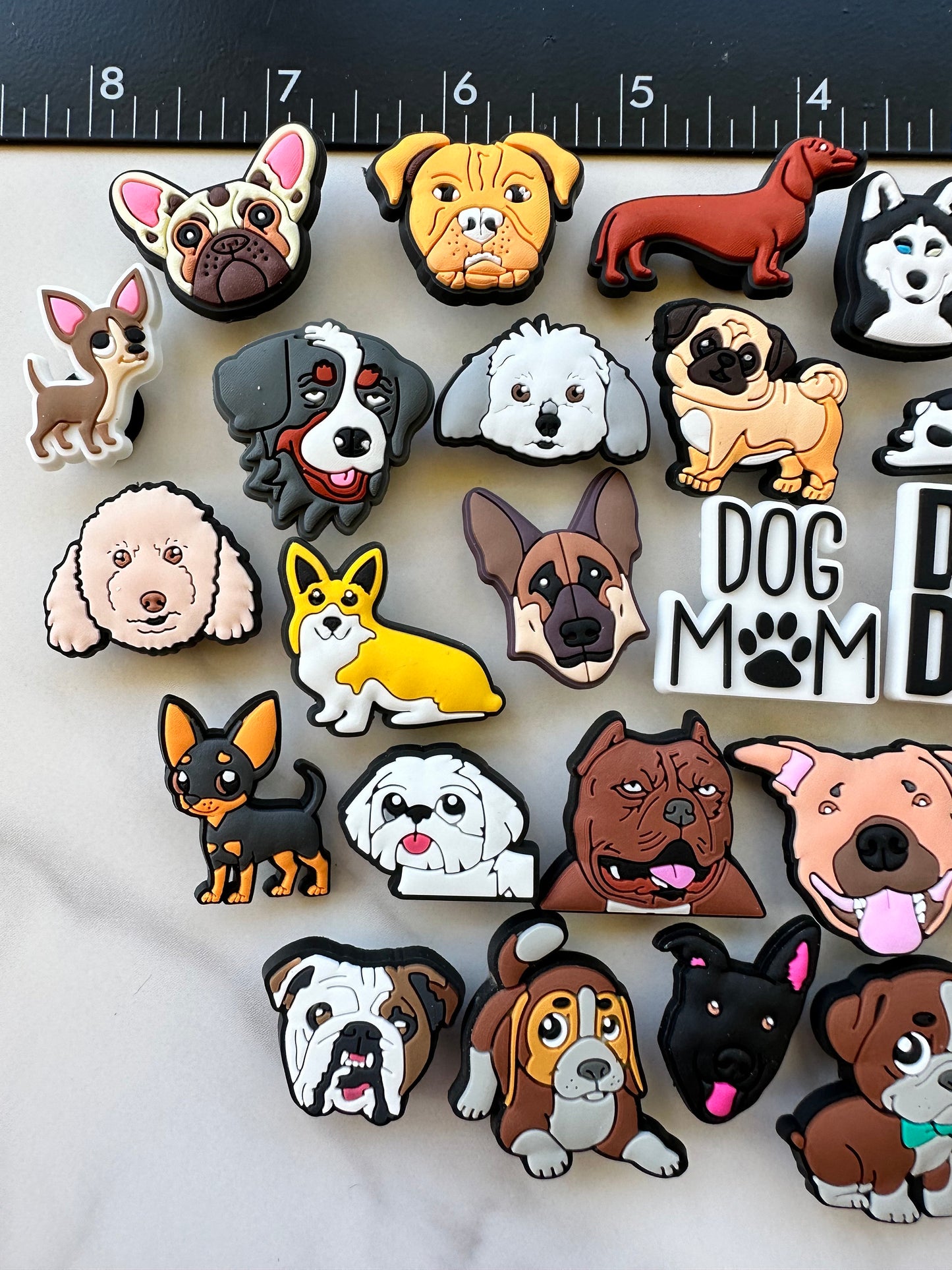 Dog mom and dog dad shoe charms for your crocs, dog lover trending shoe charms, dog person clog compatible charms, pit bull charms, Yorkie