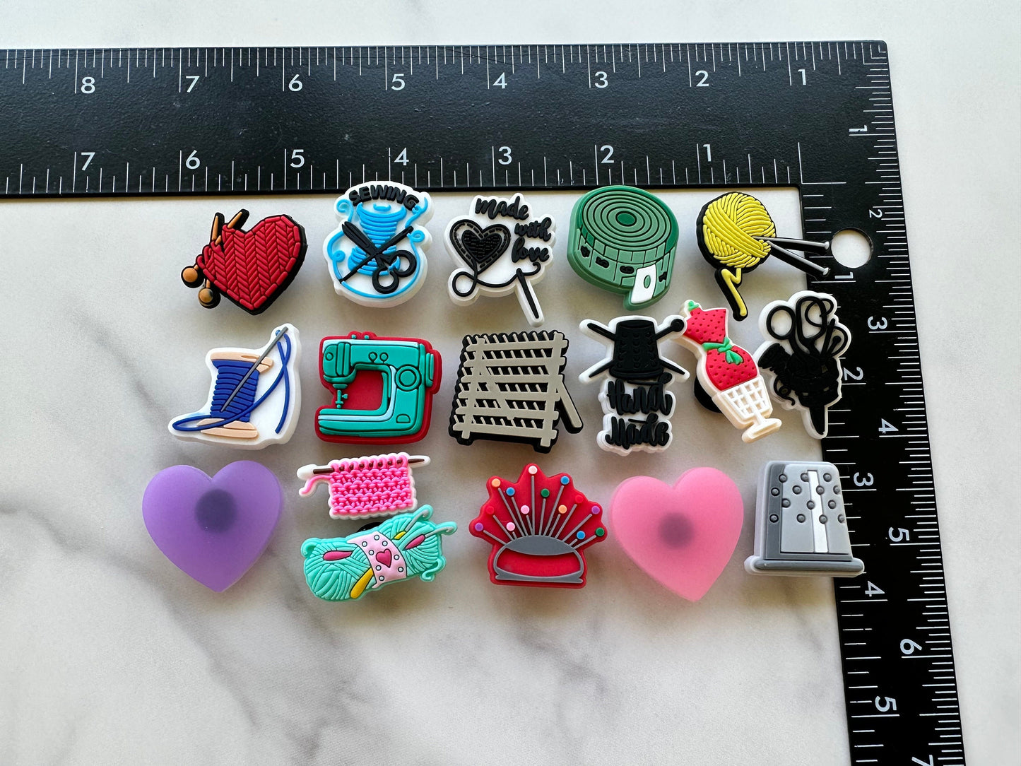 New croc compatible sewing shoe charms, popular crochet charm for your crocs, Croc compatible knitting charms, sewing machine charm