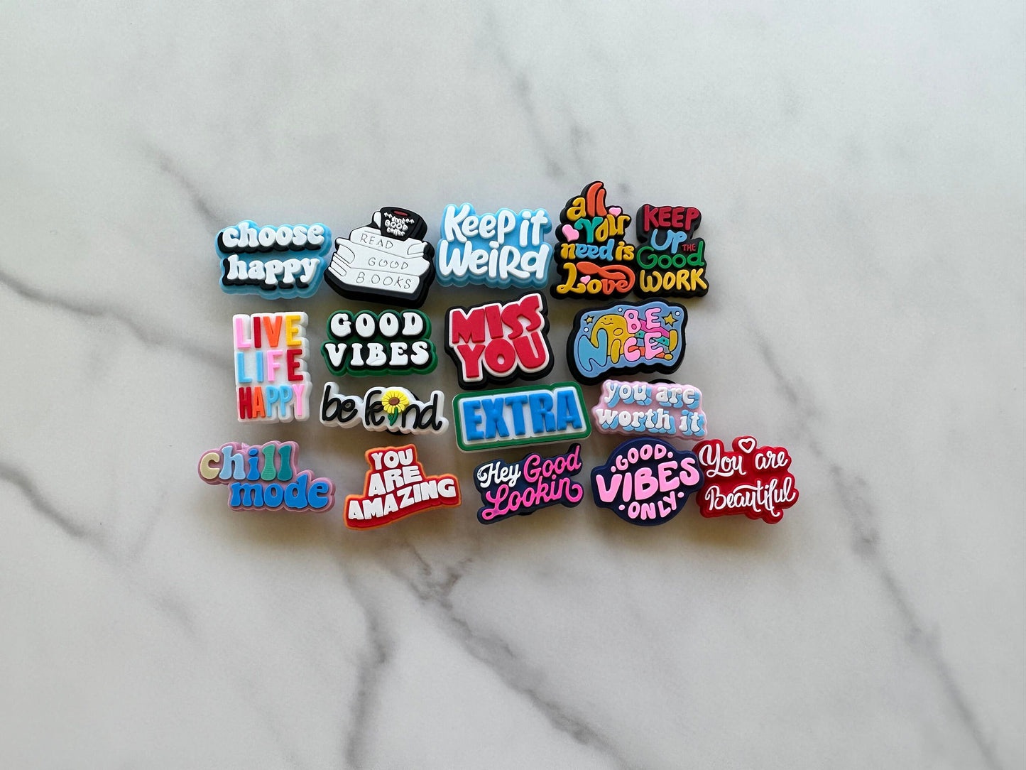 positive saying clog compatible charms, Trending charms for shoes, word shoe charms, trending shoe decor, shoe jewelry, diy custom clogs