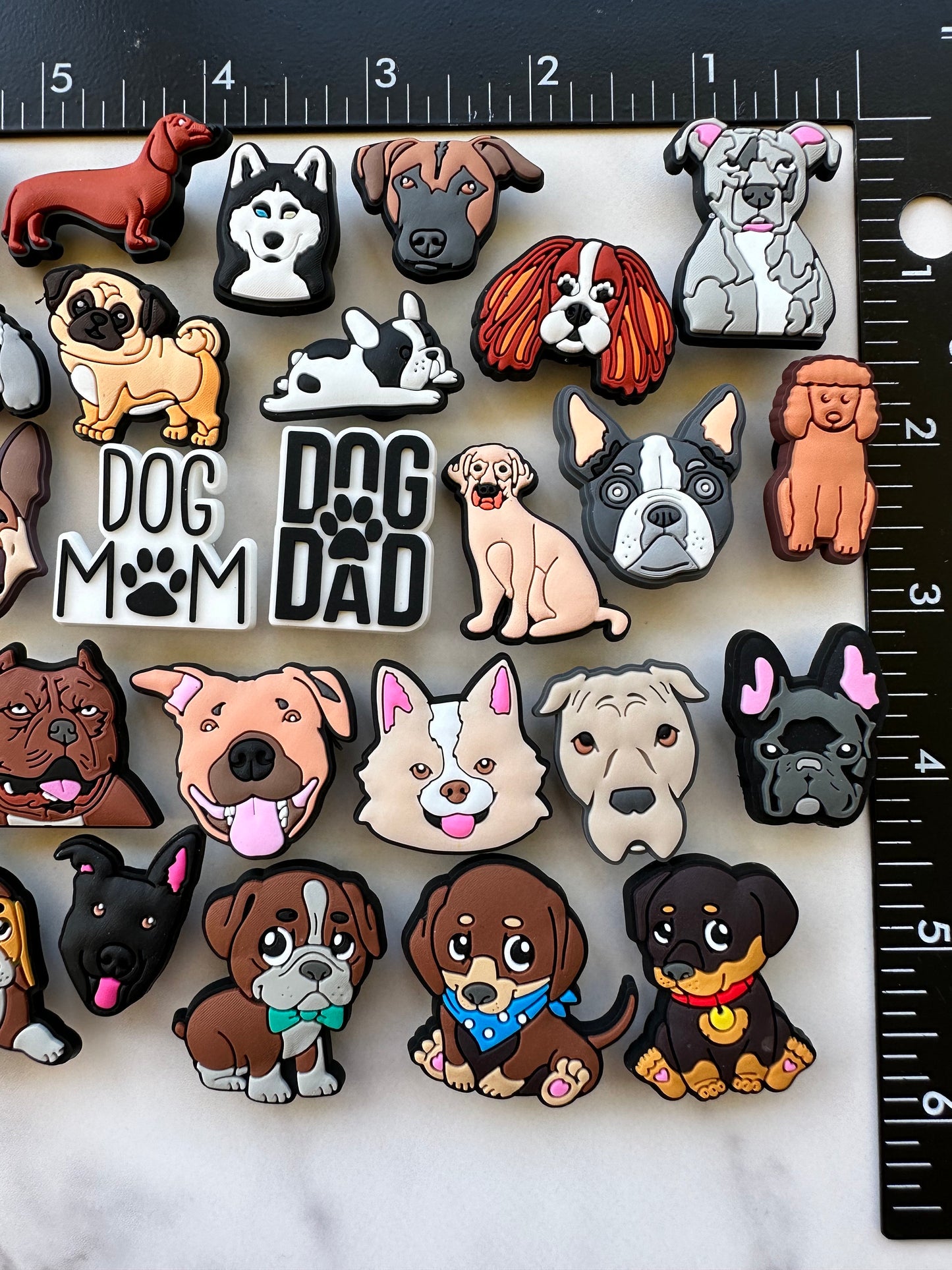 Dog mom and dog dad shoe charms for your crocs, dog lover trending shoe charms, dog person clog compatible charms, pit bull charms, Yorkie