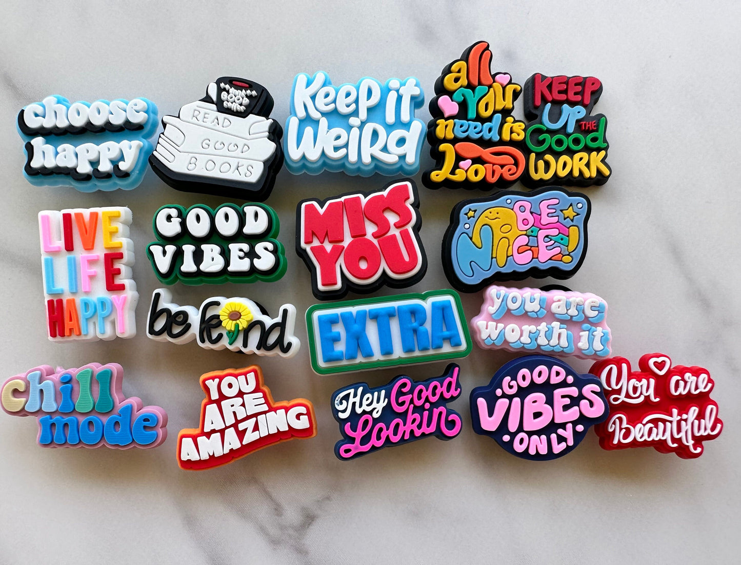 positive saying clog compatible charms, Trending charms for shoes, word shoe charms, trending shoe decor, shoe jewelry, diy custom clogs