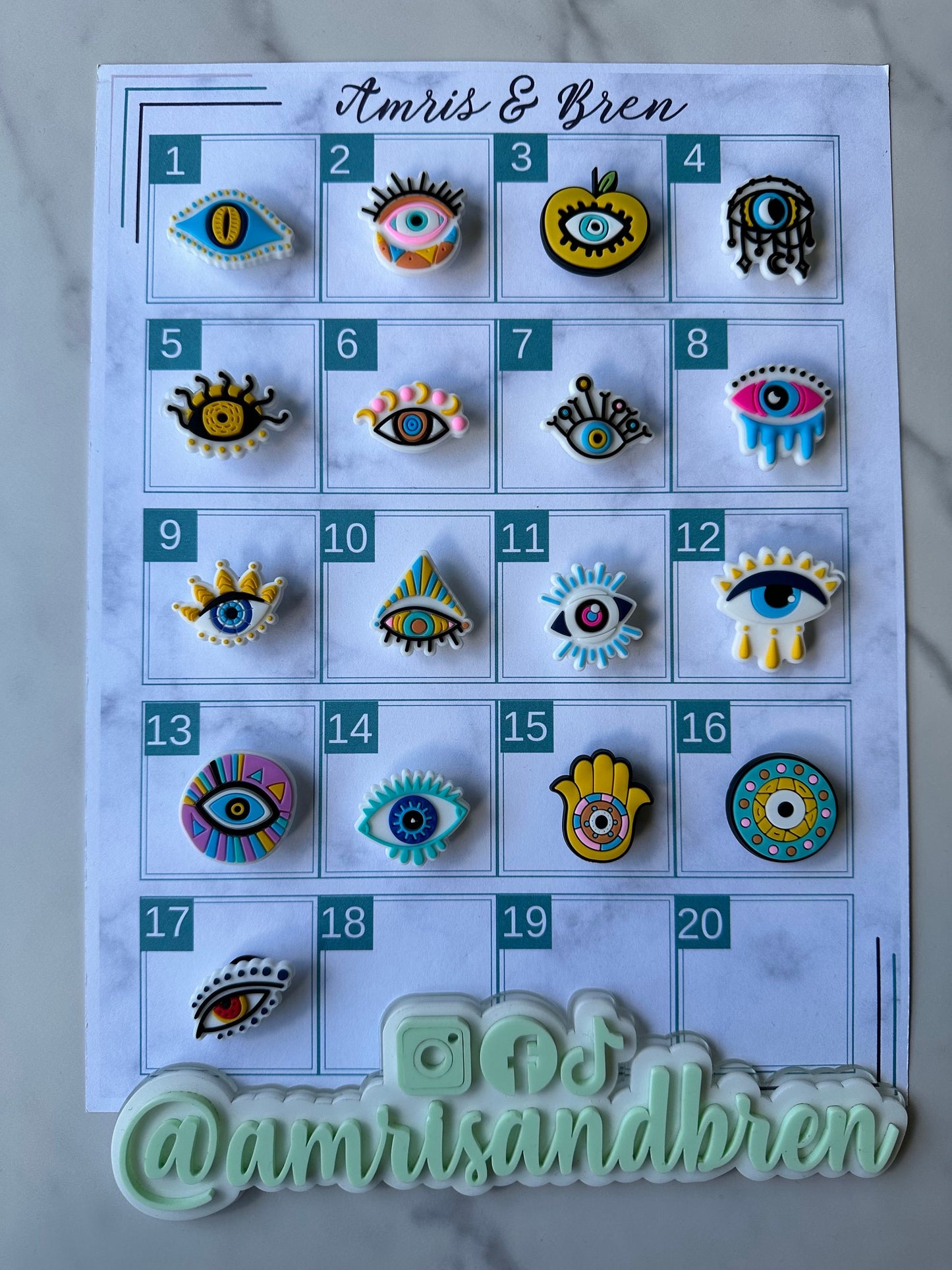New popular evil eye protection charms for your crocs, clog compatible shoe charms, hamsa shoe charms, eye charms, croc compatible charms