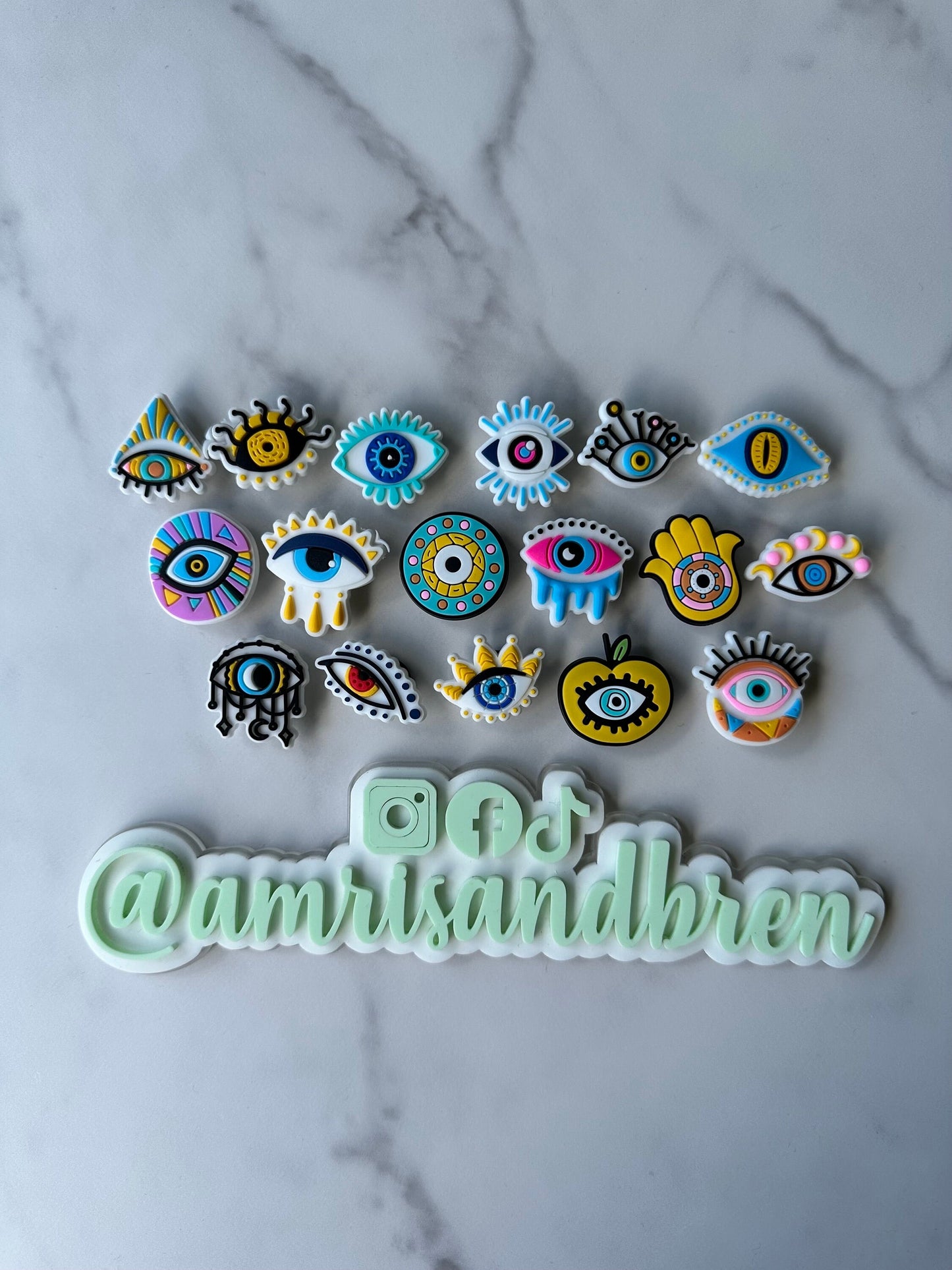 New popular evil eye protection charms for your crocs, clog compatible shoe charms, hamsa shoe charms, eye charms, croc compatible charms