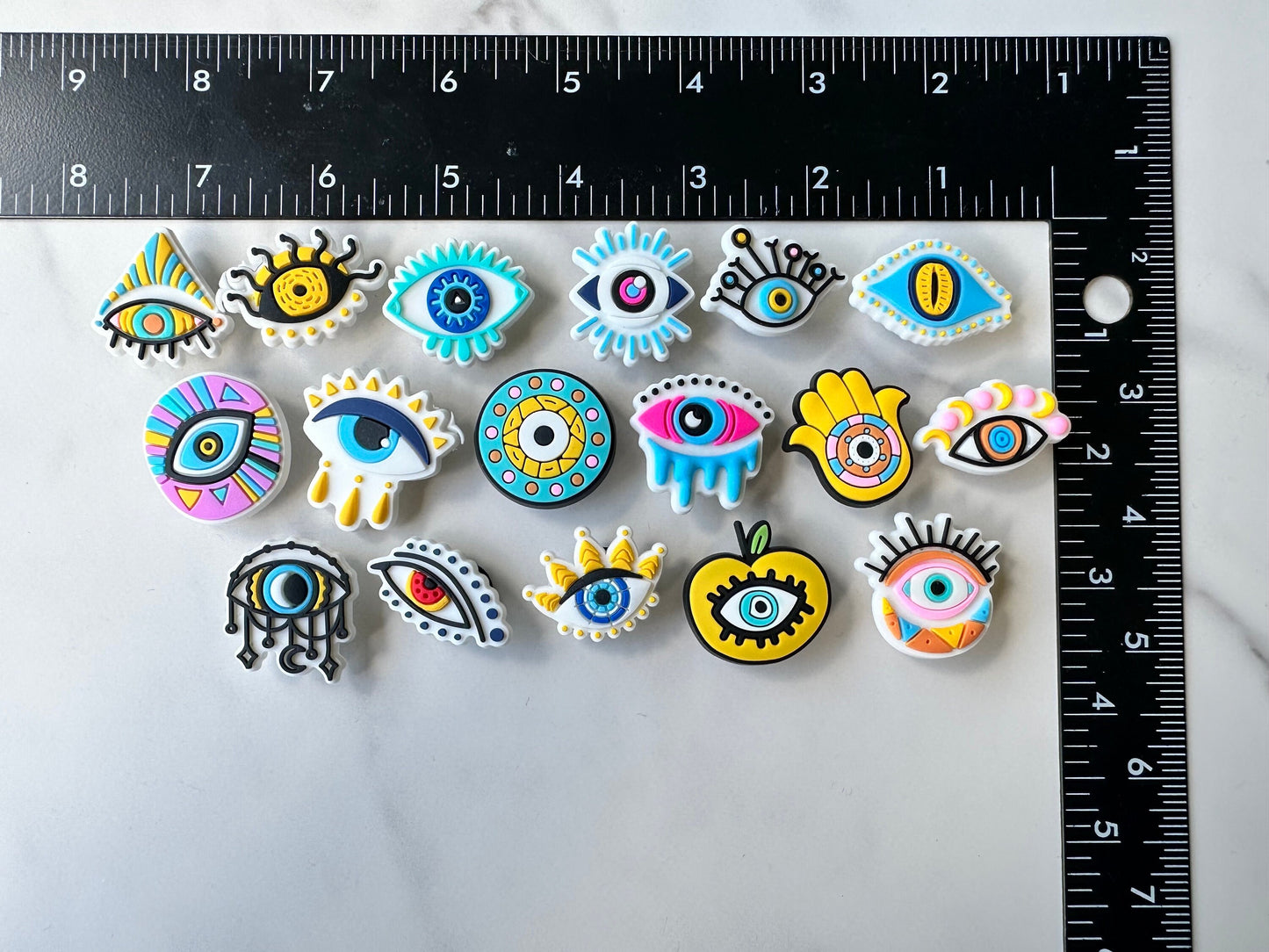 New popular evil eye protection charms for your crocs, clog compatible shoe charms, hamsa shoe charms, eye charms, croc compatible charms