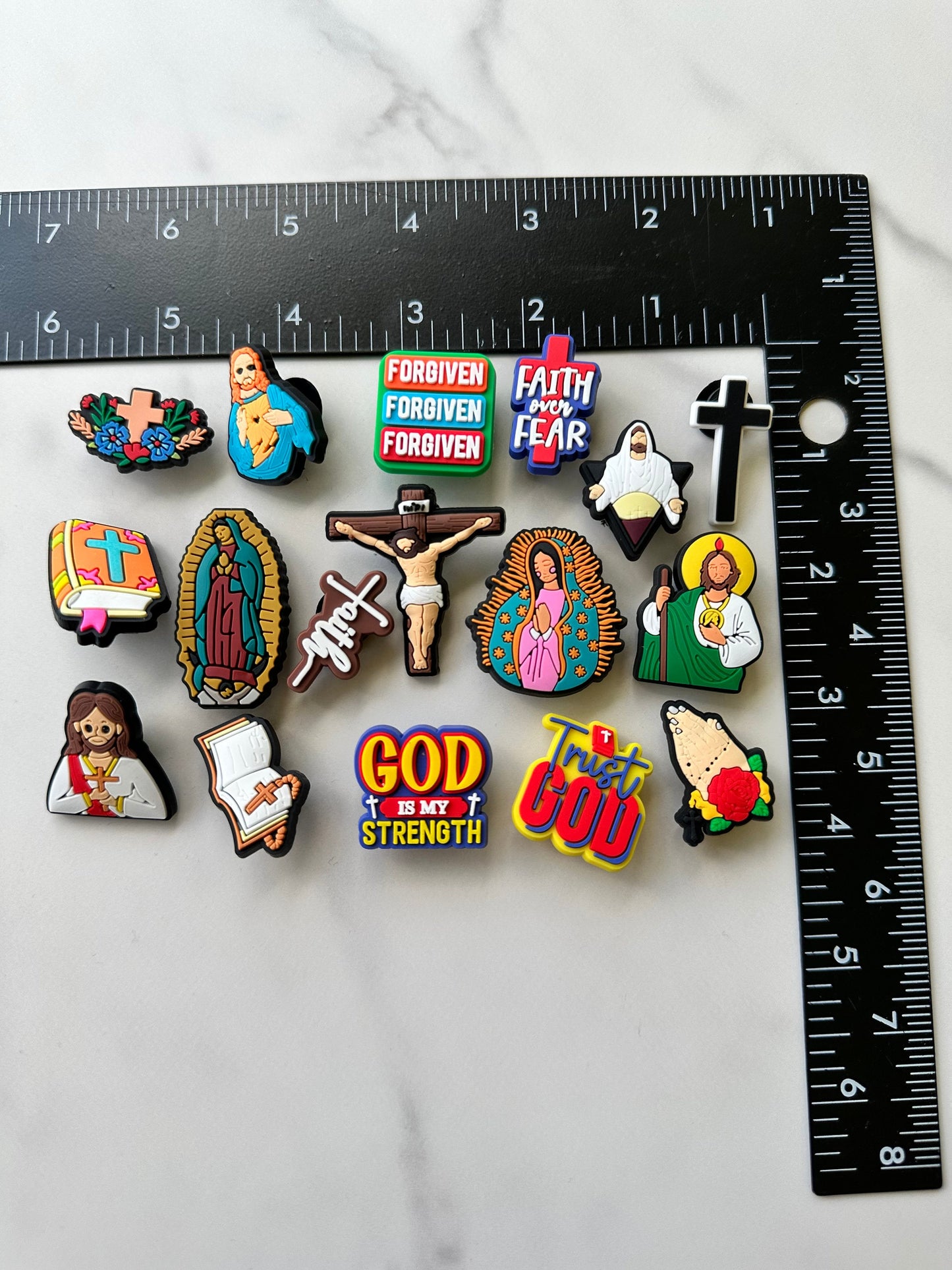 Catholic charms for Crocs, Jesus themed shoe charms, Christ charms, cross charms