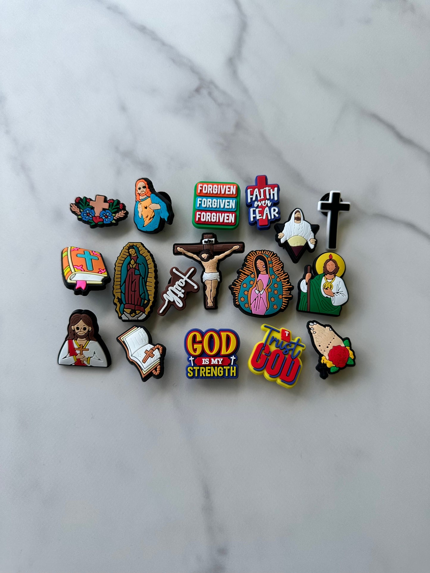 Catholic charms for Crocs, Jesus themed shoe charms, Christ charms, cross charms