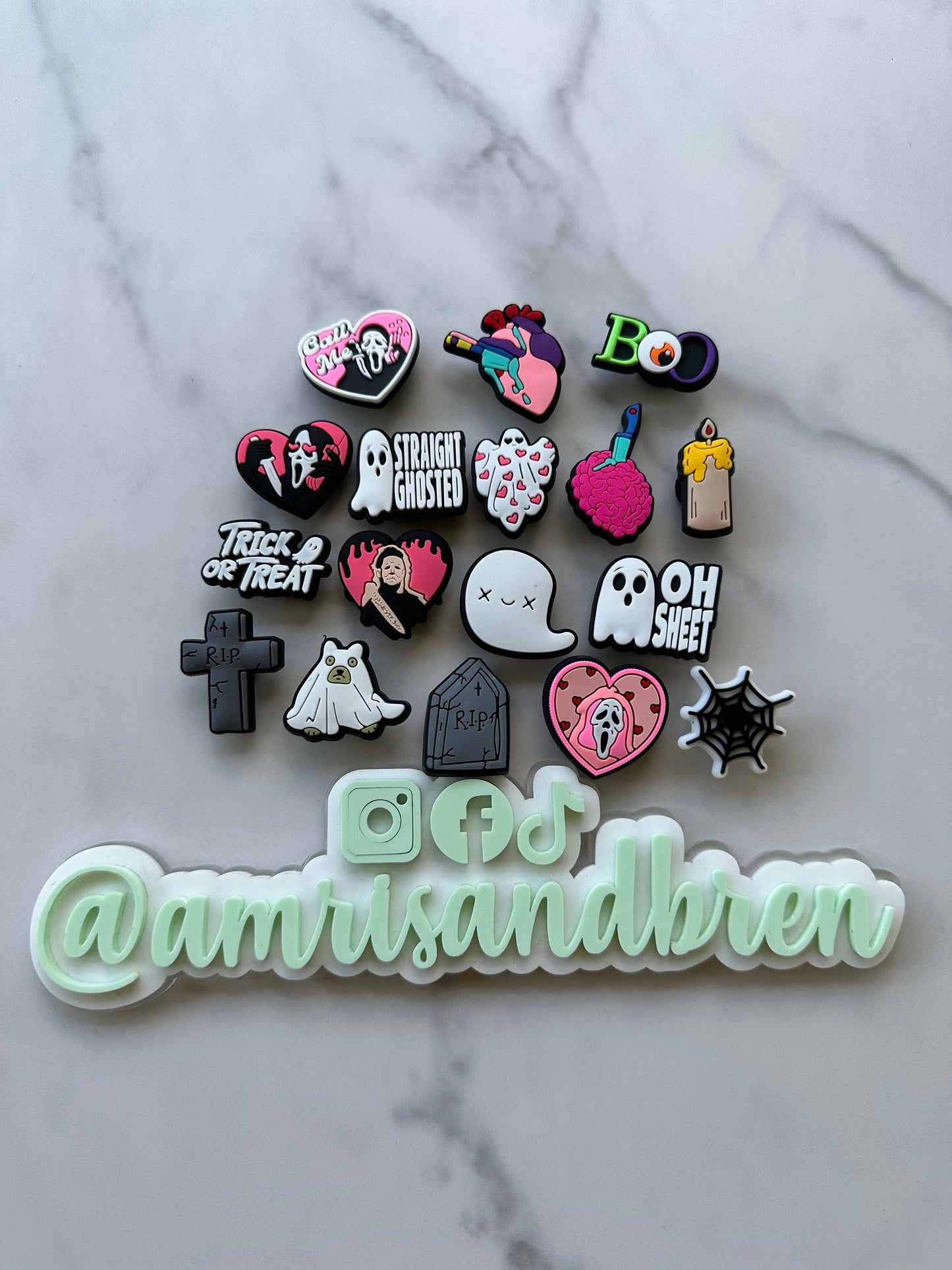 New Halloween themed shoe charms for your Crocs, Croc compatible charms, clog charms, pumpkin charms, fall charms