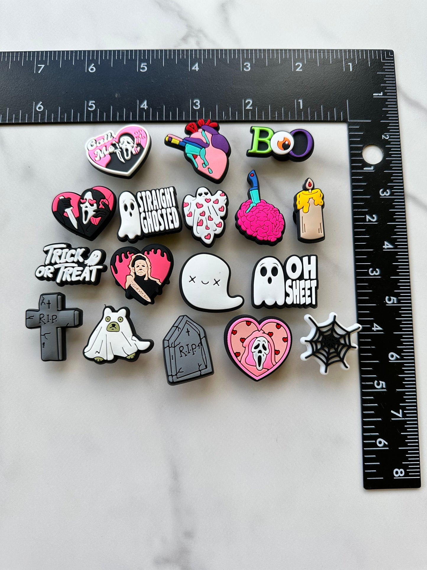 New Halloween themed shoe charms for your Crocs, Croc compatible charms, clog charms, pumpkin charms, fall charms