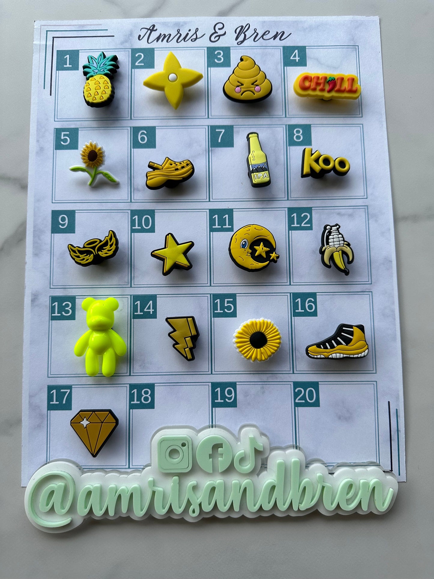 Yellow shoe charms, Croc compatible charms, shoe charms for Crocs, smiley face shoe charms, banana charm, new shoe charms, popular charms