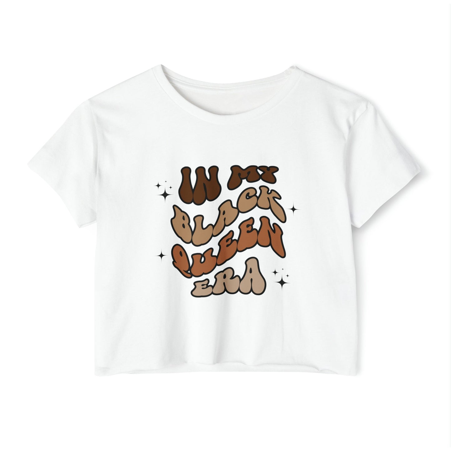 Women's In my black queen era Festival Crop Top T- shirt