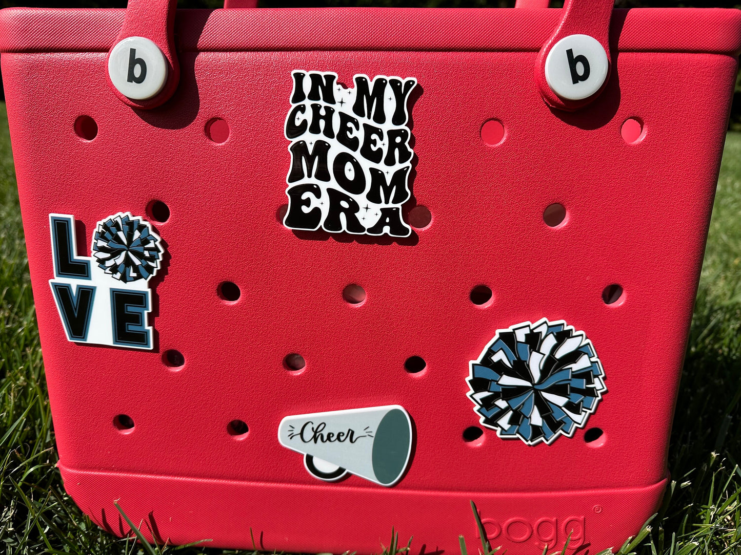 Cheer mom era acrylic charms for Bogg Bags, Bogg compatible purse charms, purse charms for Bogg bag , hard acrylic purse charm