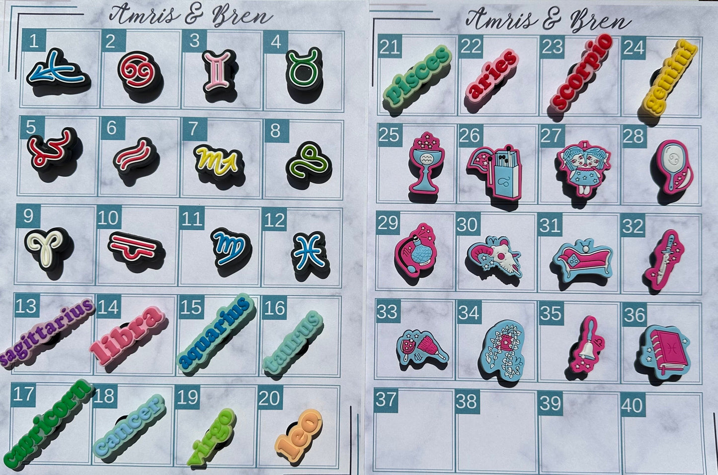 Zodiac Sign Trending Shoe Charms, Special Shoe Charms, Custom Shoes, birthday gifts, Charm Accessories for clogs, Croc Compatible shoe charm