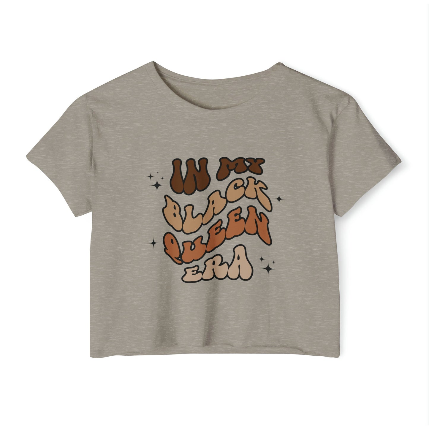 Women's In my black queen era Festival Crop Top T- shirt