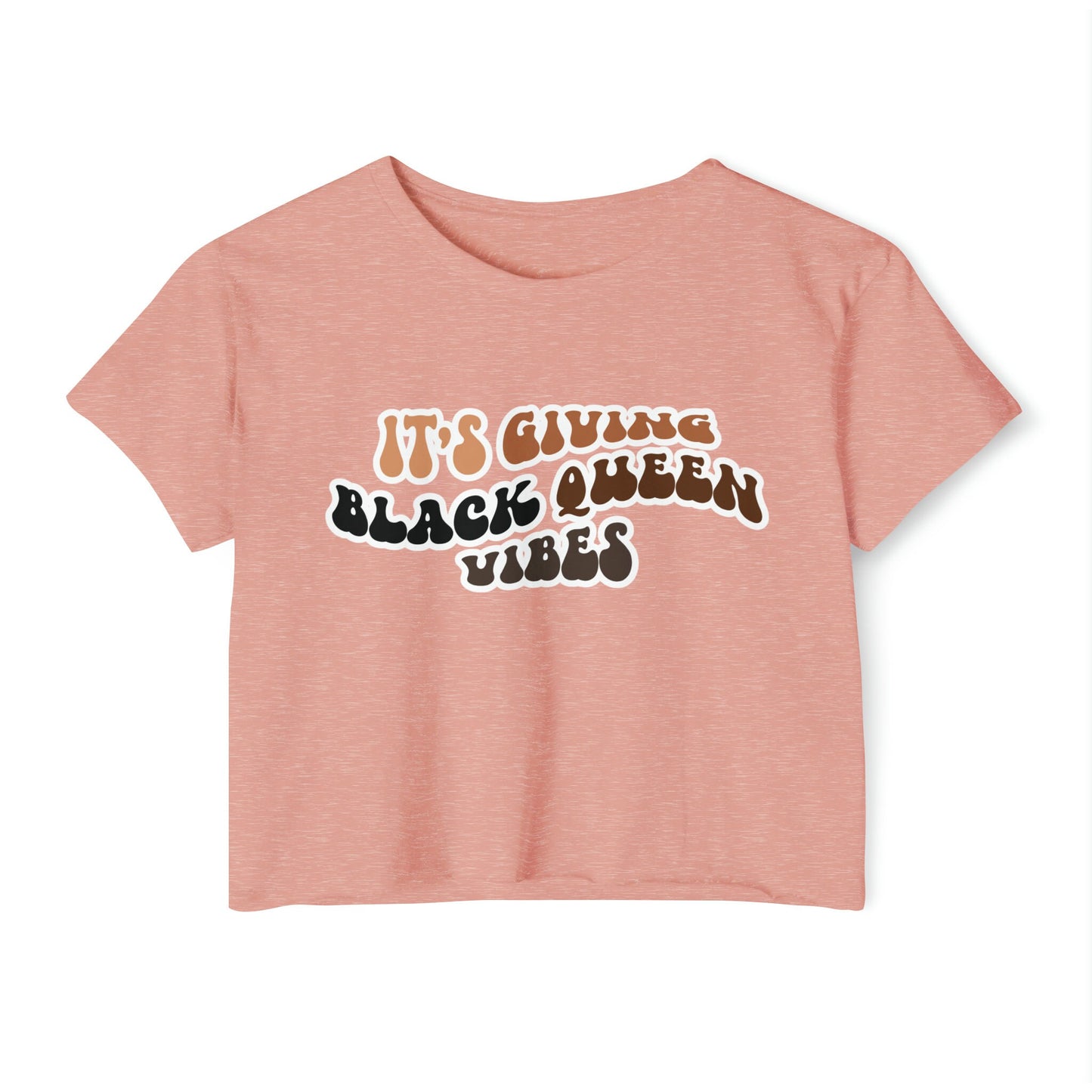 Women's It's giving black queen vibes Festival Crop Top