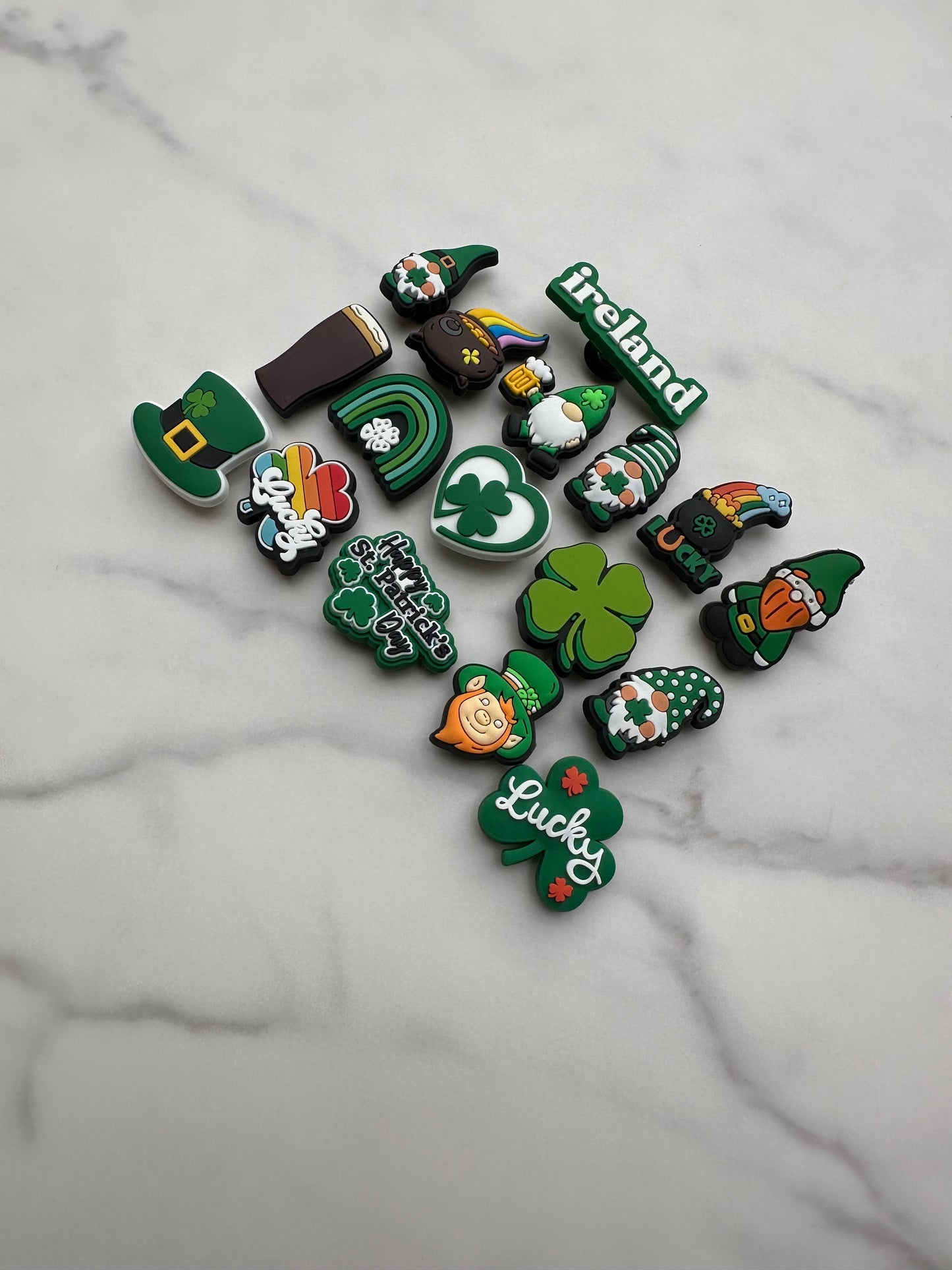 St. Patrick's day shoe charms, Irish pride shoe charms, croc and clog compatible shoe charms, trending charms, popular charms, new popular