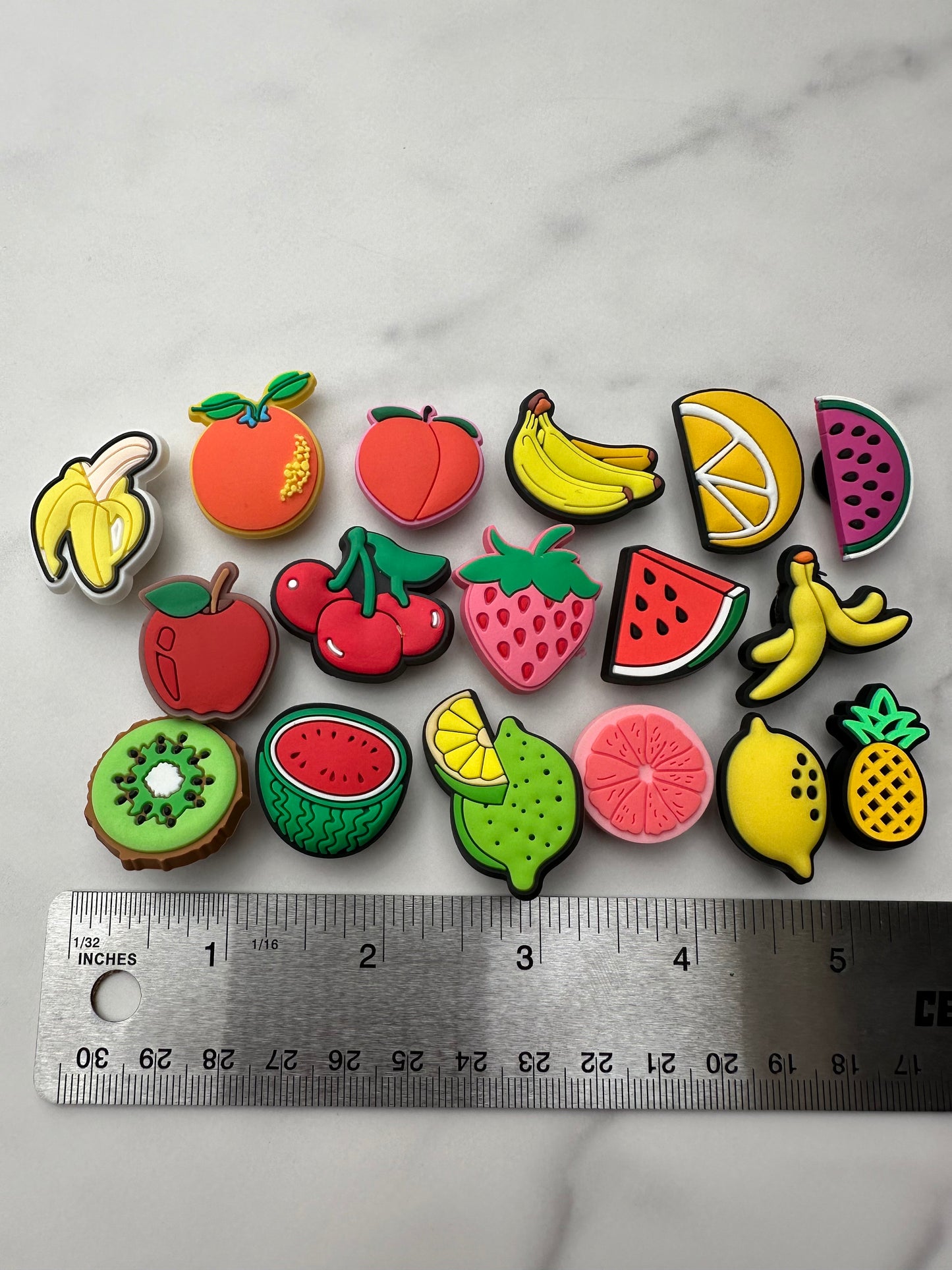 New trending fruit charms for your crocs, croc compatible shoe buttons, clog compatible strawberry