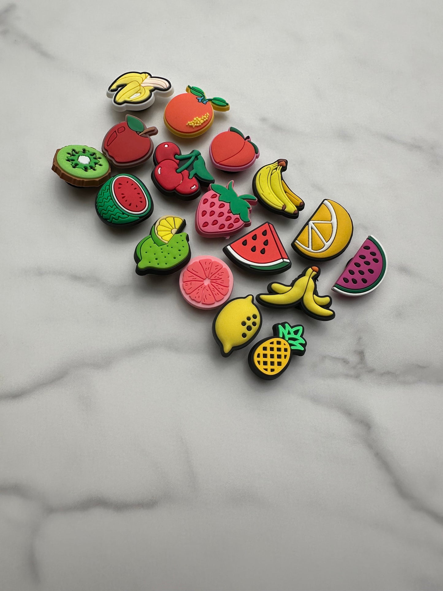 New trending fruit charms for your crocs, croc compatible shoe buttons, clog compatible strawberry