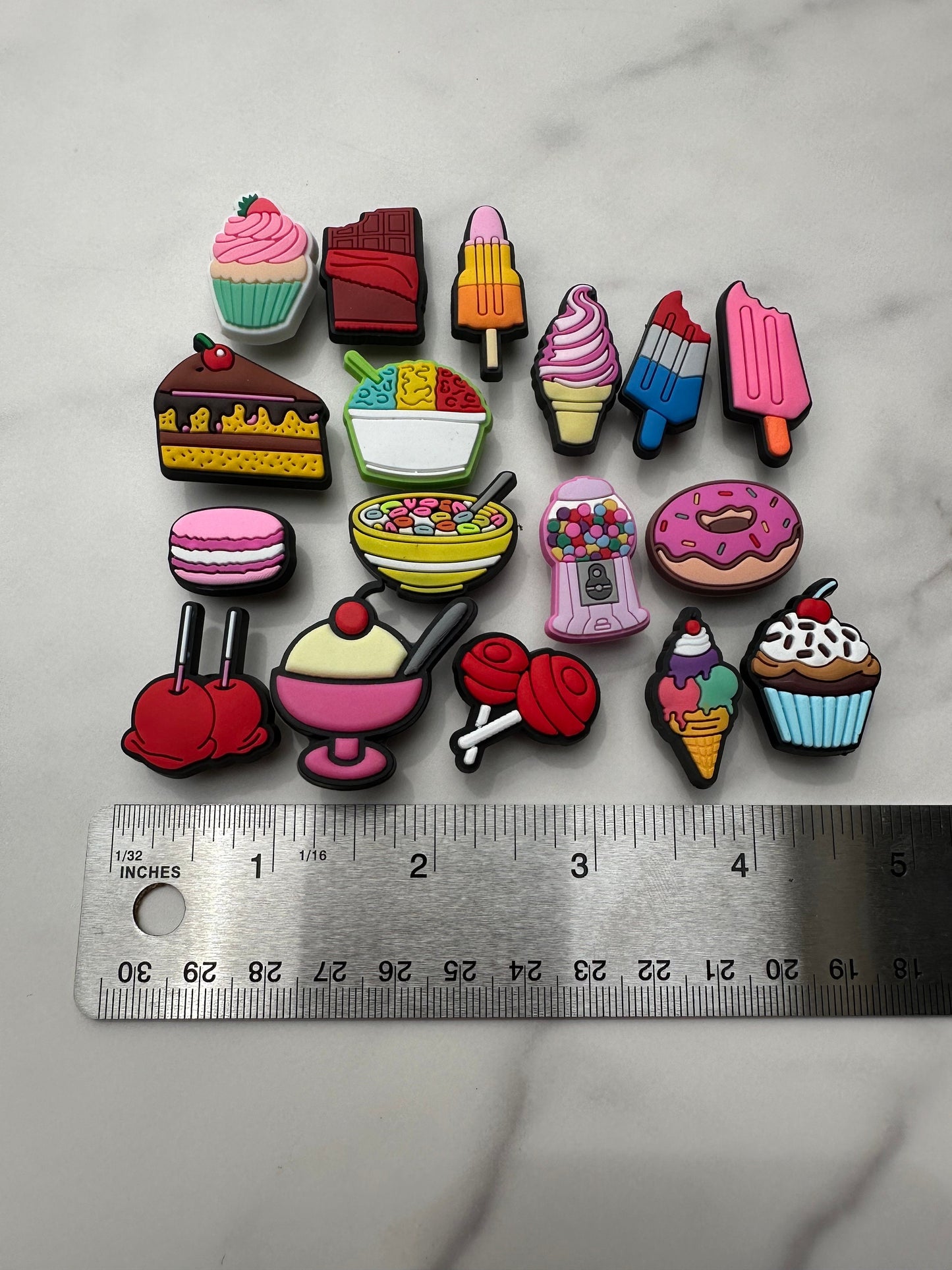 DESSERT charms for clogs, SWEET croc compatible charms, shoe charms for croc lovers, new ICECREAM charms