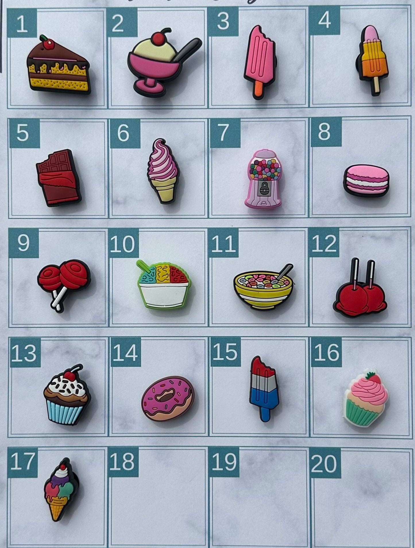 DESSERT charms for clogs, SWEET croc compatible charms, shoe charms for croc lovers, new ICECREAM charms