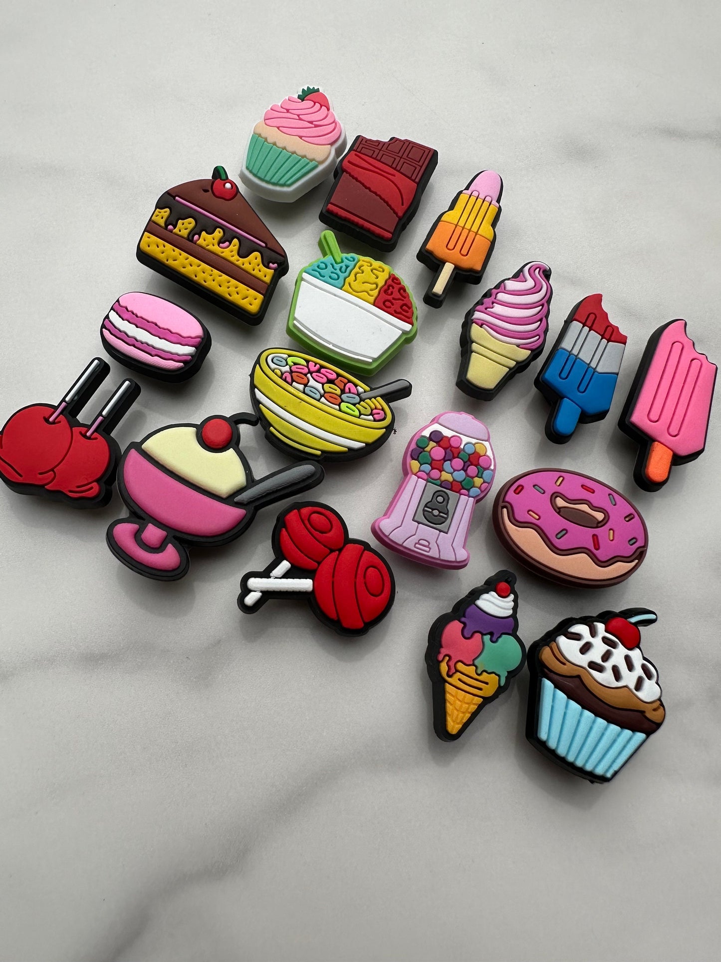 DESSERT charms for clogs, SWEET croc compatible charms, shoe charms for croc lovers, new ICECREAM charms