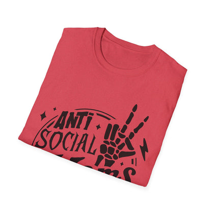 Unisex T-Shirt - Funny Anti Social Moms Club Comfy Tee