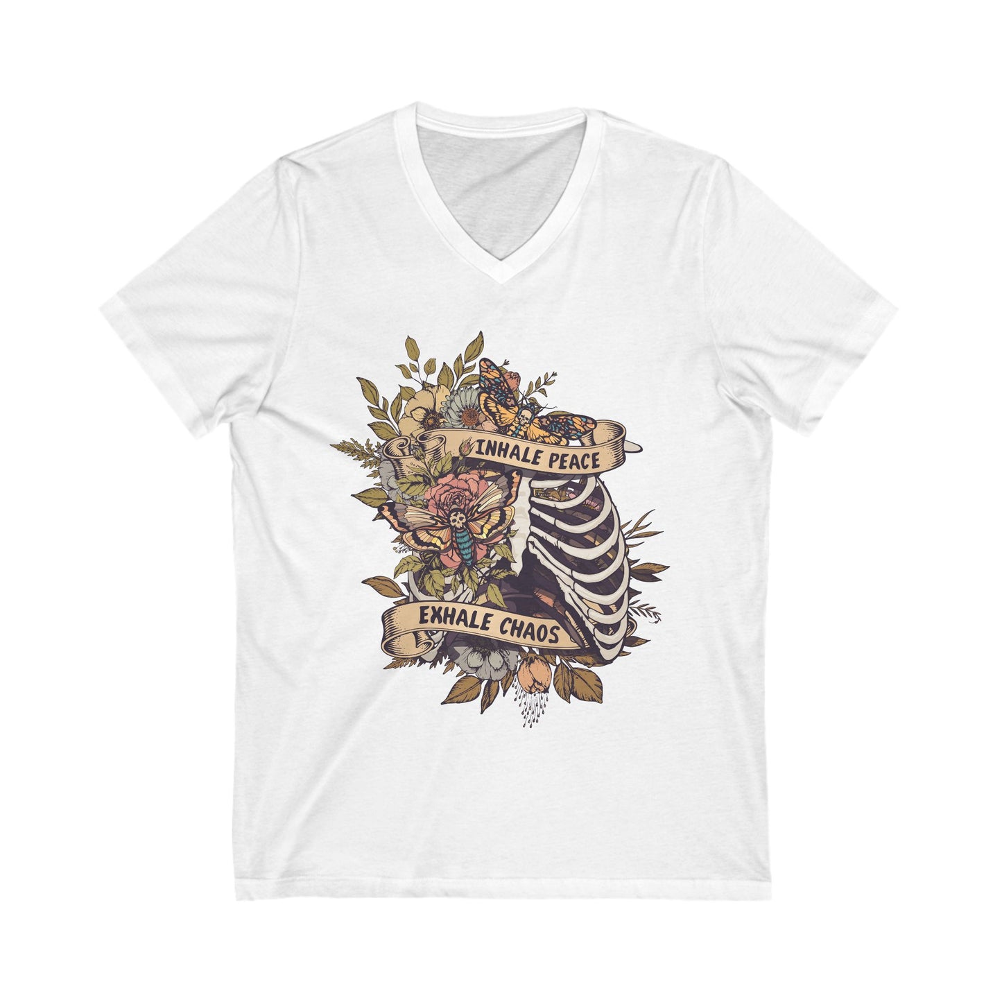 Peaceful Inhale Exhale V-Neck Tee