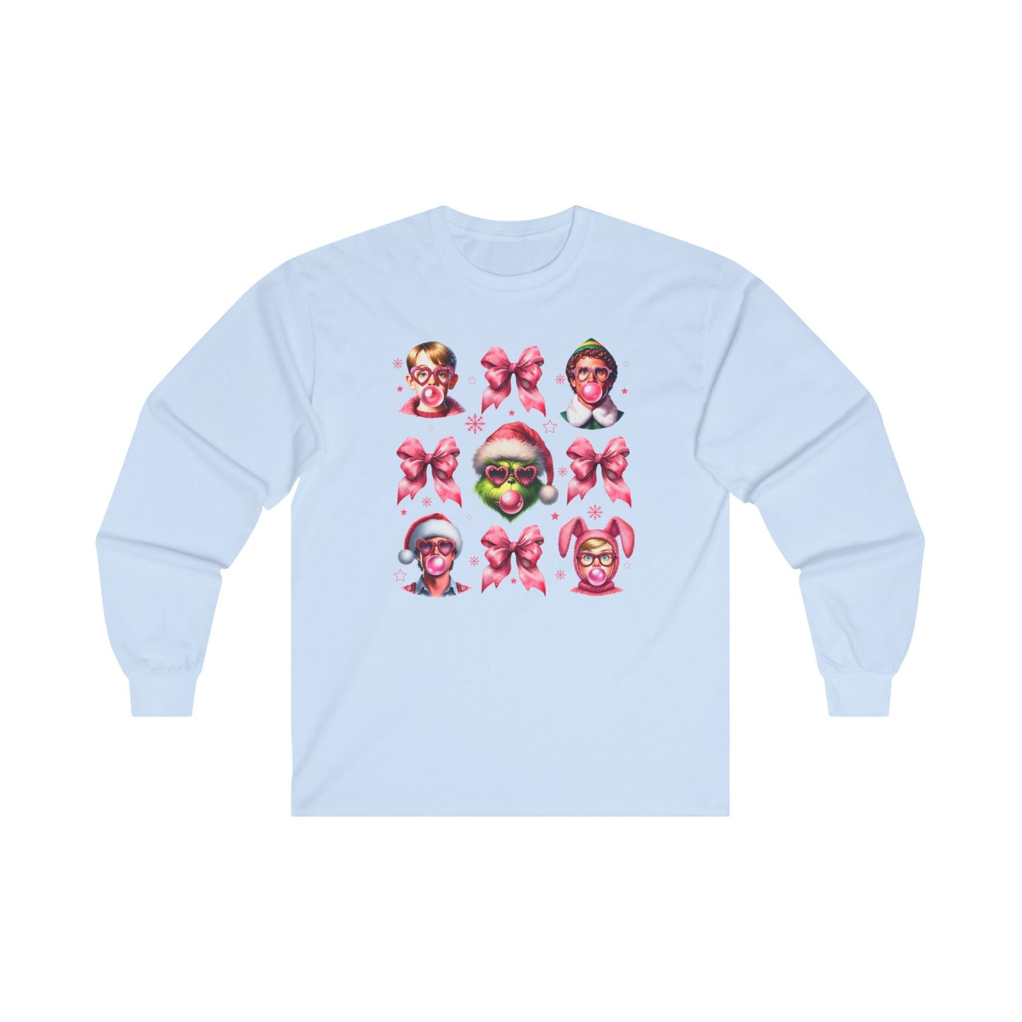 Pink Coquette Christmas Long Sleeve Tee